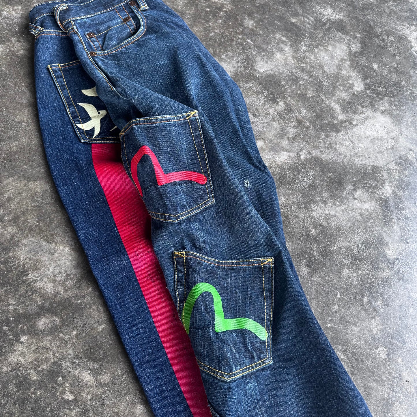 2000s Evisu Multi Pocket Selvedge Denim Jeans “Genes Osaka”