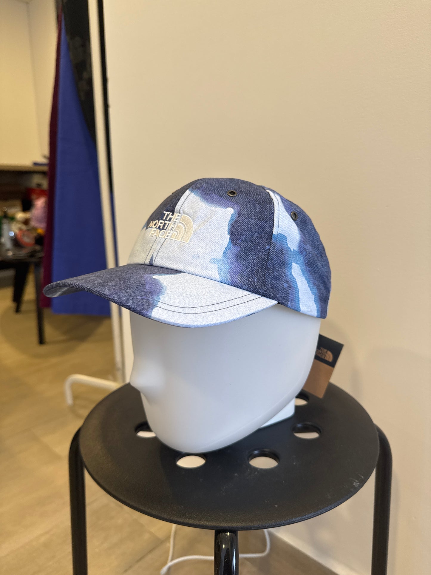 Supreme x The North Face Bleached Denim Print 6-Panel Hat Indigo