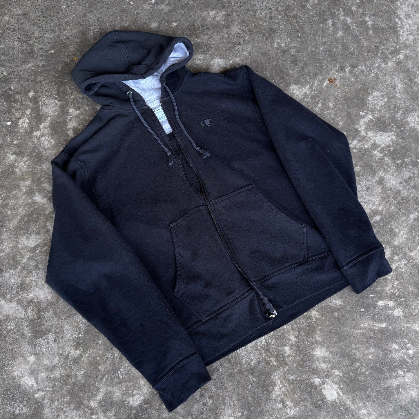 Champion Zip Up Black Hoodie