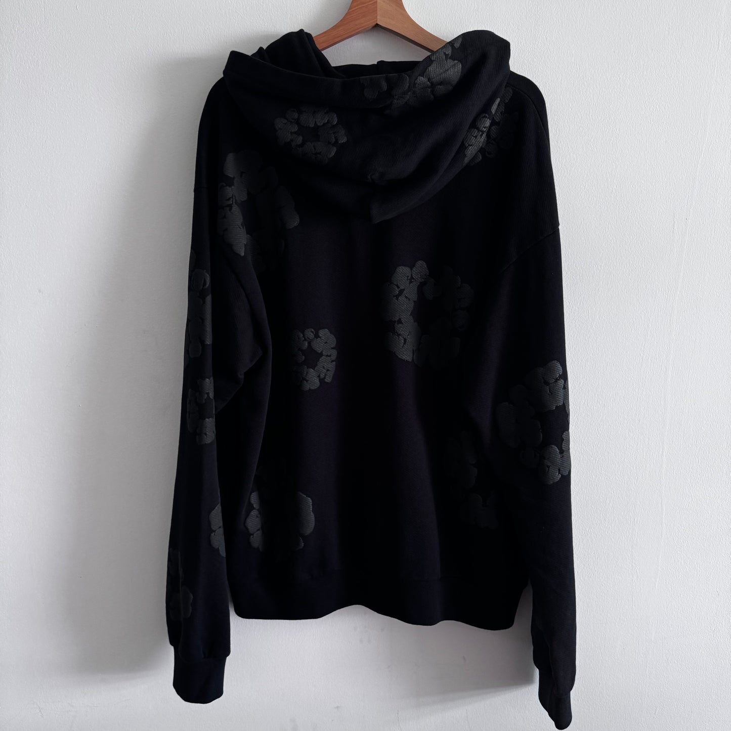 Denim Tears Black Monochrome Hooded Sweatshirt