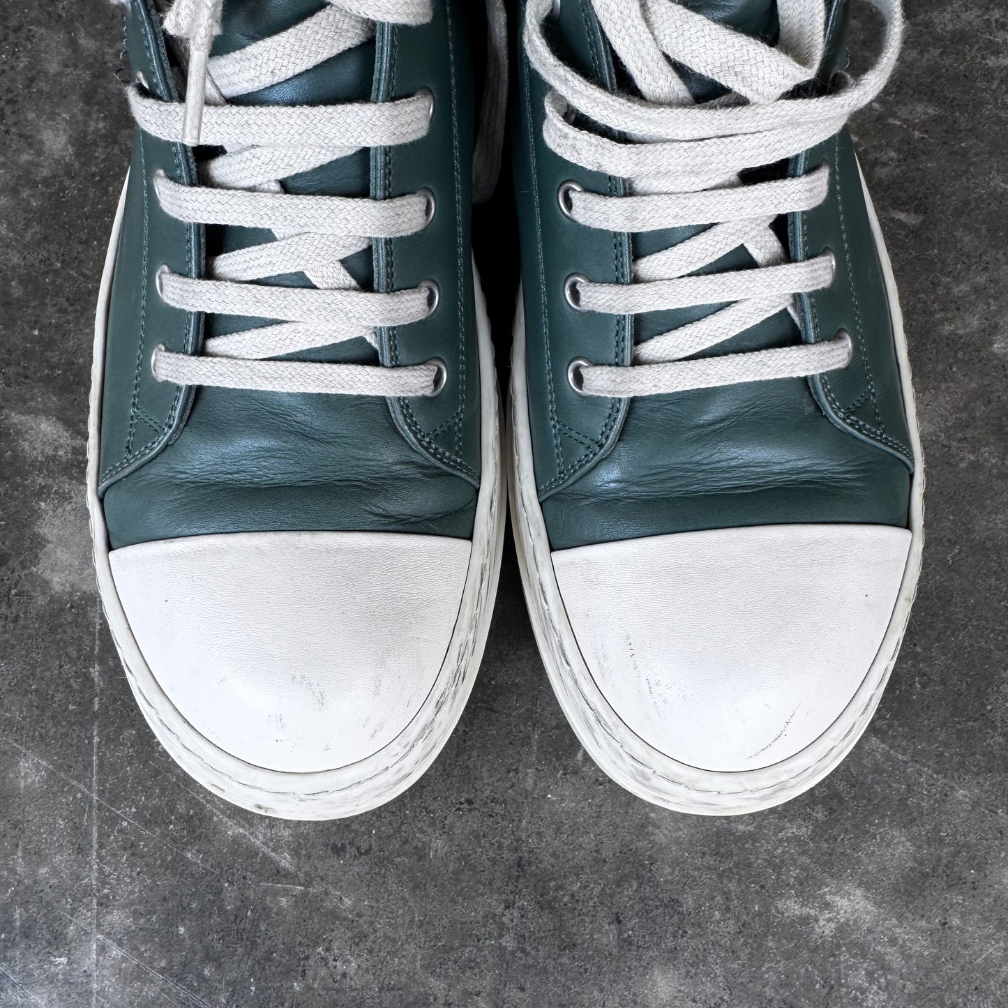 Rick Owens Mainline Green Low Top Ramones