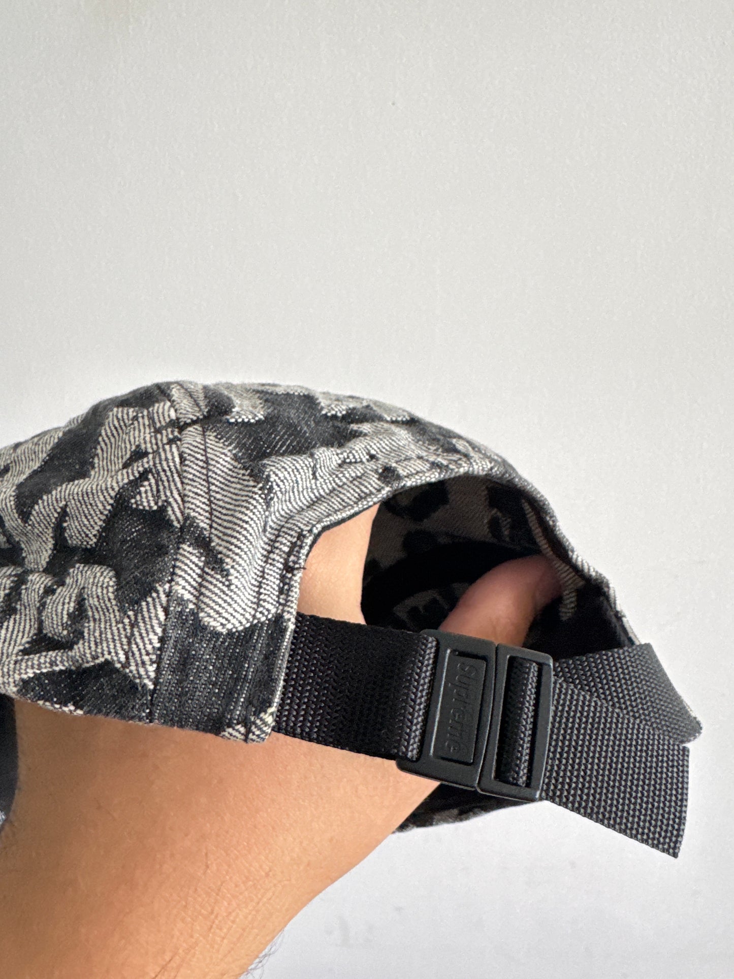 Supreme Fat Tip Jacquard Denim Camp Cap