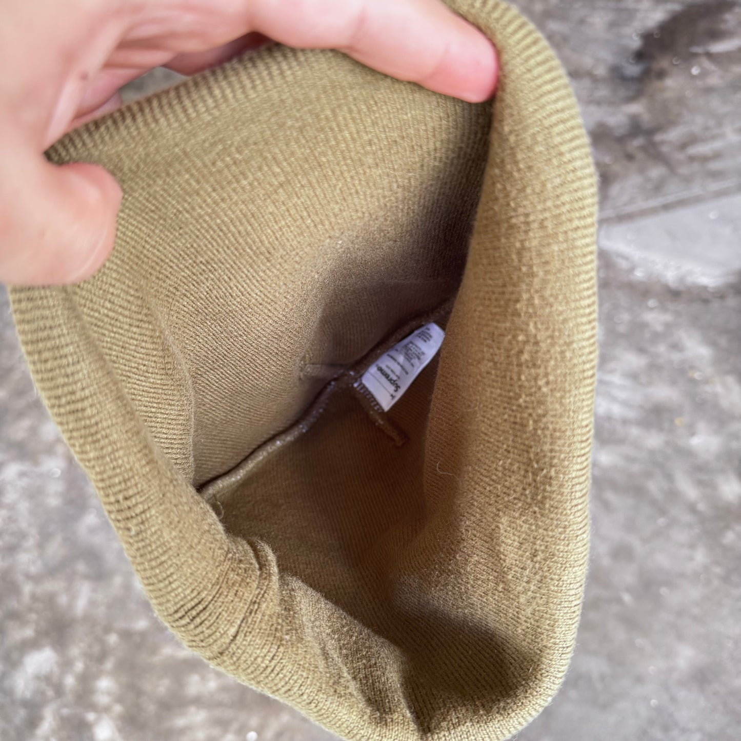 Supreme Big Logo Beanie (FW24) Olive