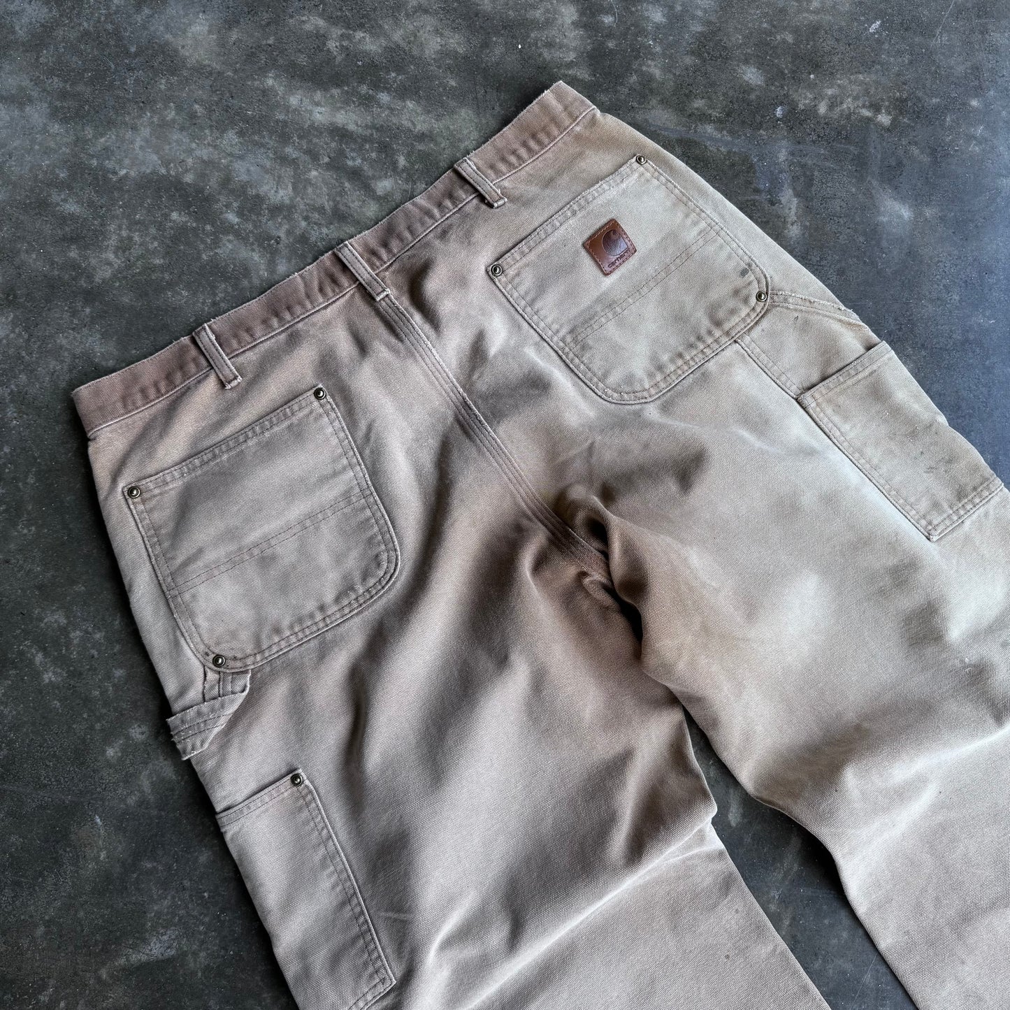 2000s Carhartt Double Knee “Tan” Trashed Pants