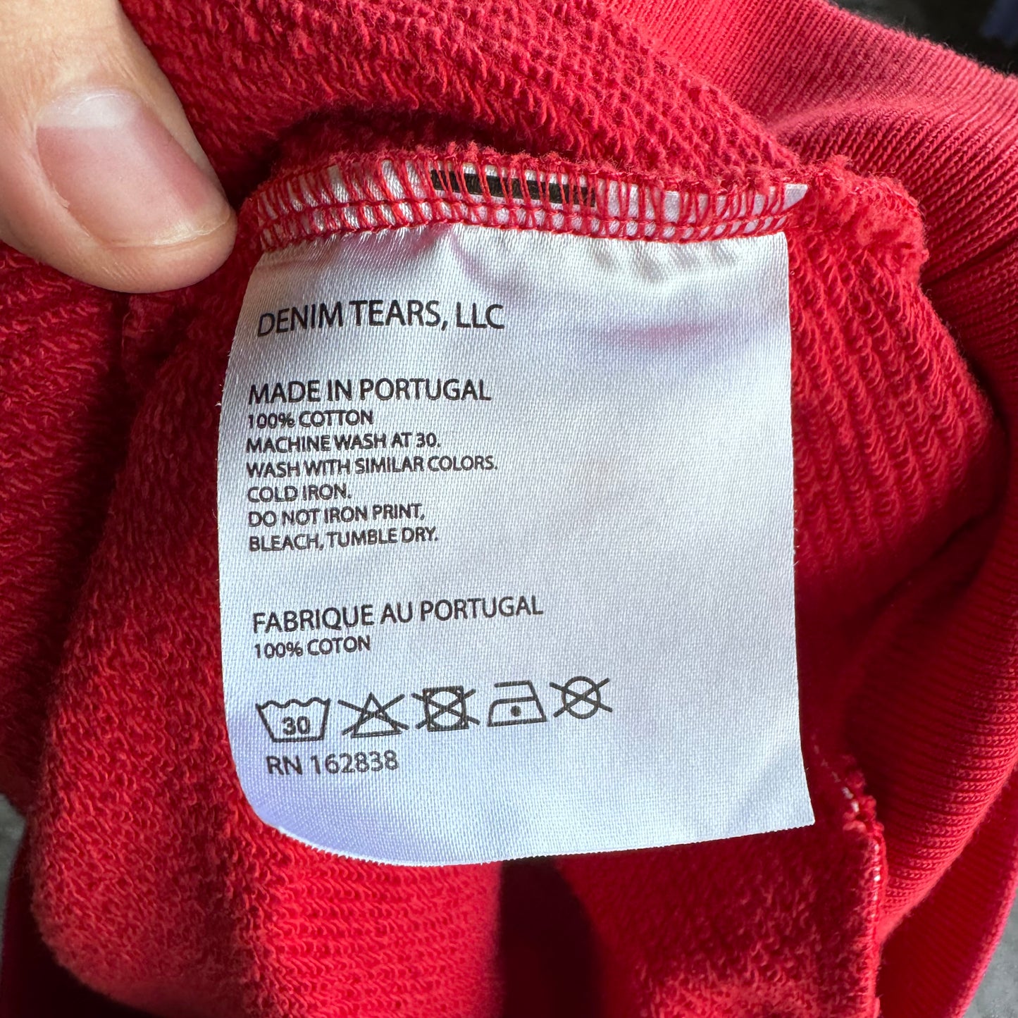 Denim Tears Cotton Wreath Hooded Sweatshirt Red