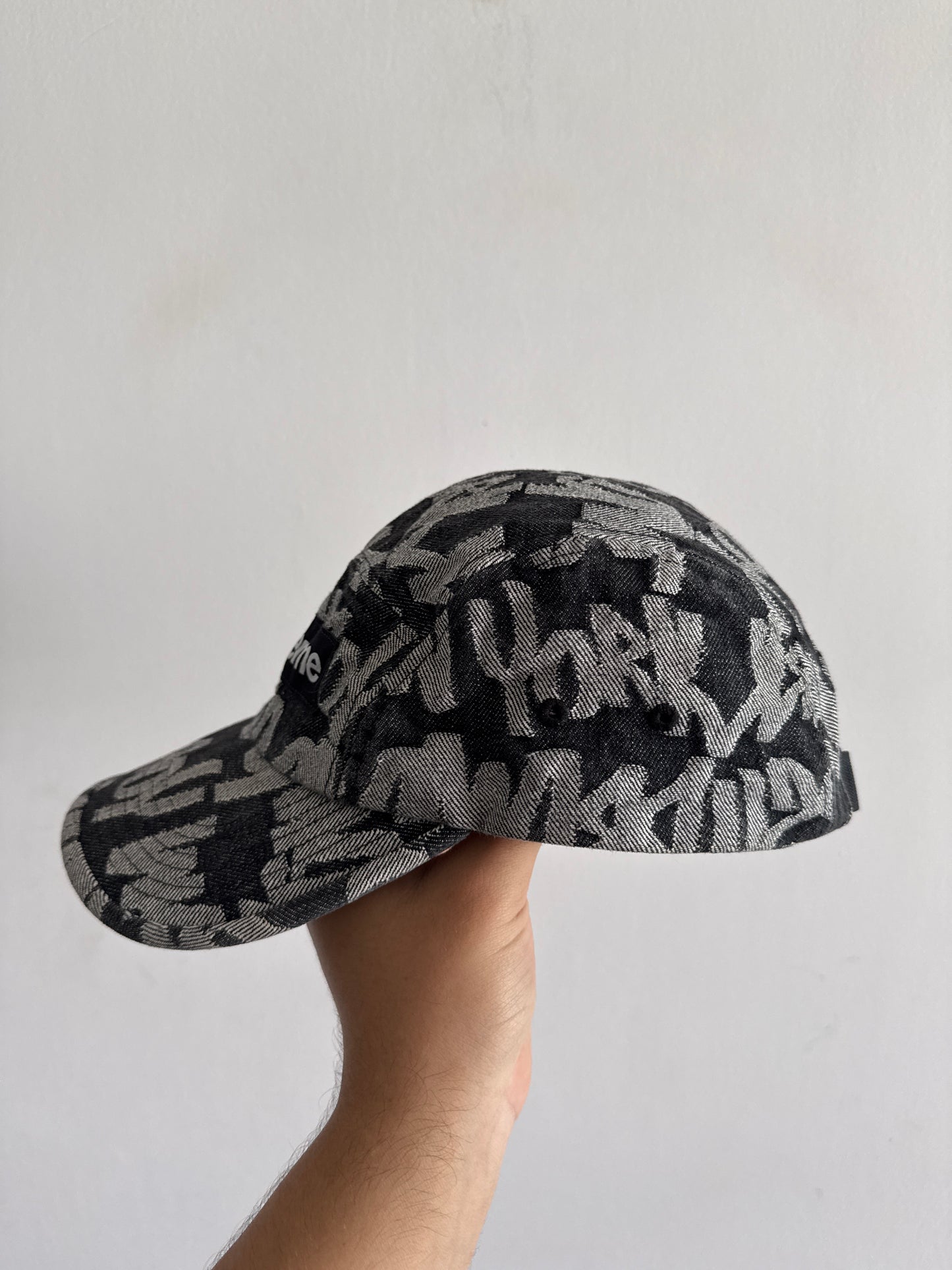 Supreme Fat Tip Jacquard Denim Camp Cap