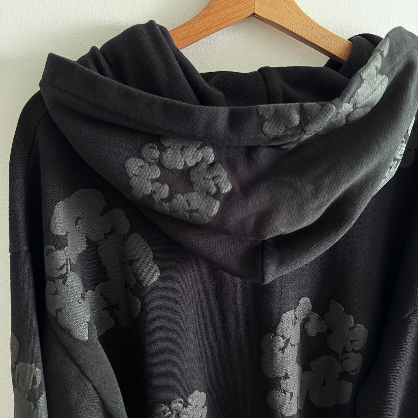 Denim Tears Black Monochrome Hooded Sweatshirt