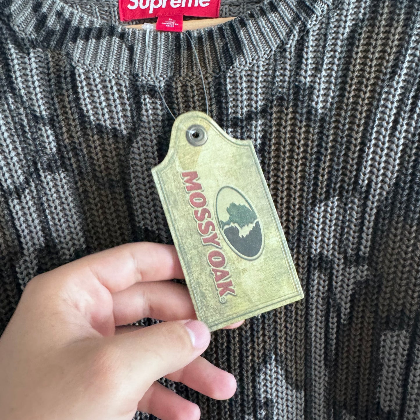 Supreme Ol English Mossy Oak Camo Printed Sweater