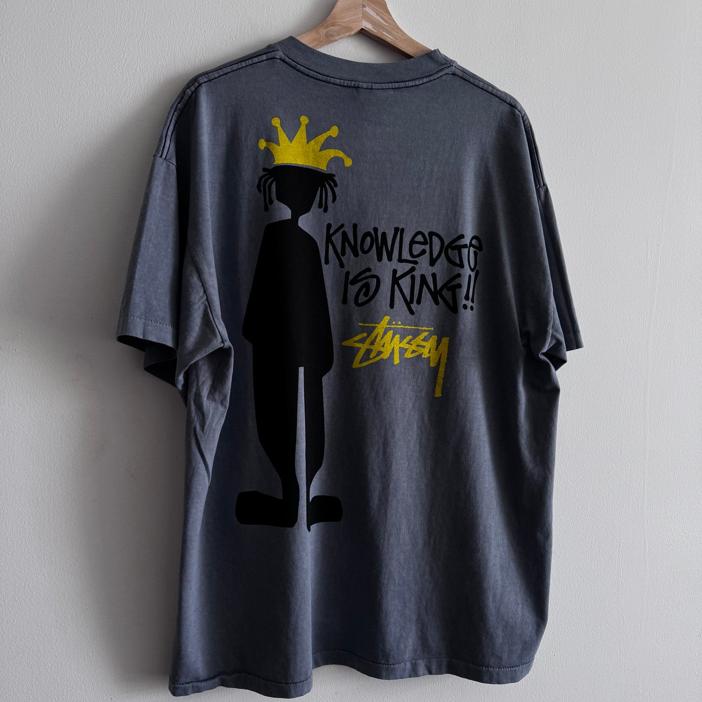 Vintage Stüssy Knowledge Is King Navy Tee
