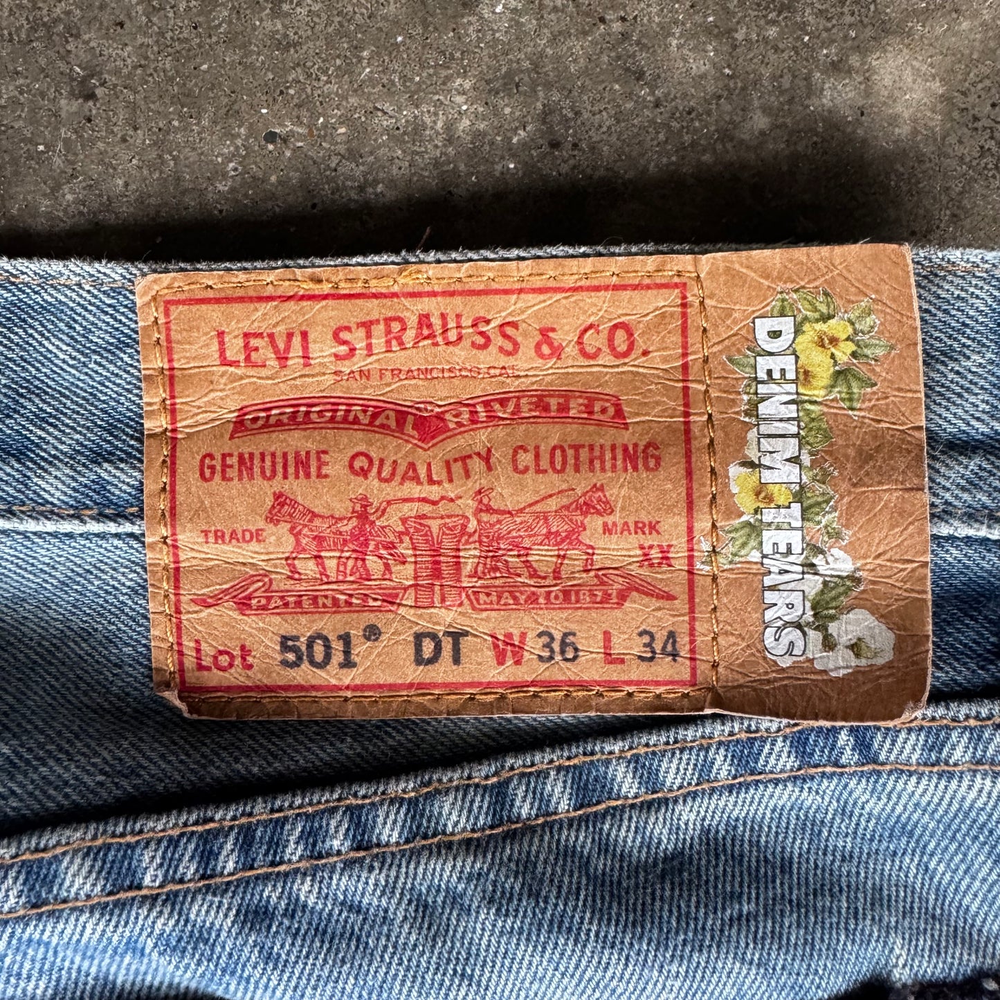 Denim Tears x Levi’s Cotton Wreath Light Wash Jeans