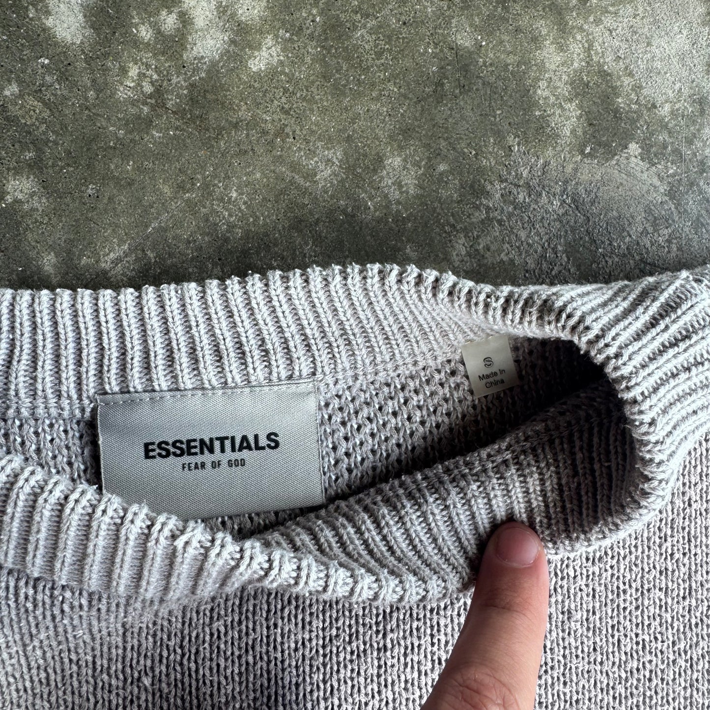 FOG Essentials Knitted Sweater Cement Grey