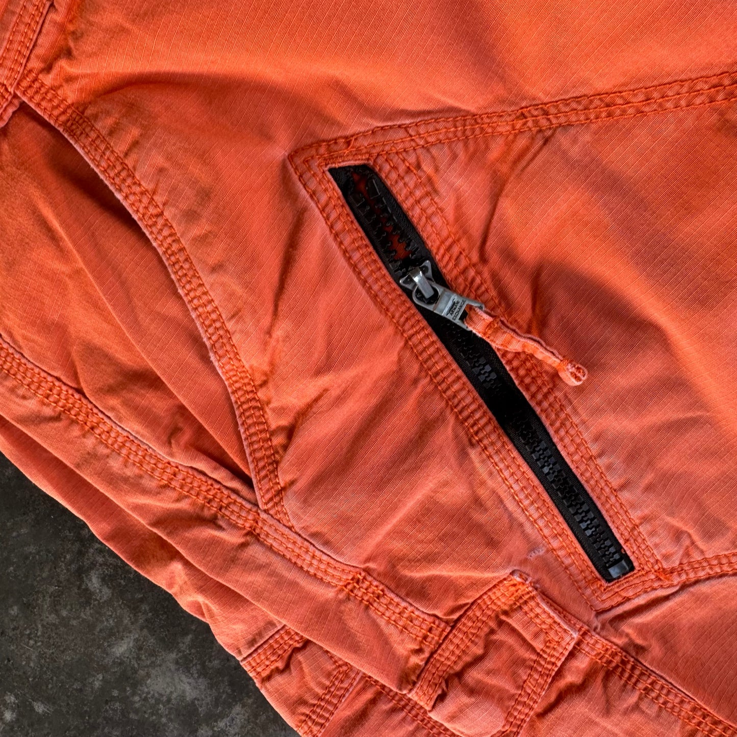 2000s Armani Exchange Cargo Shorts Orange