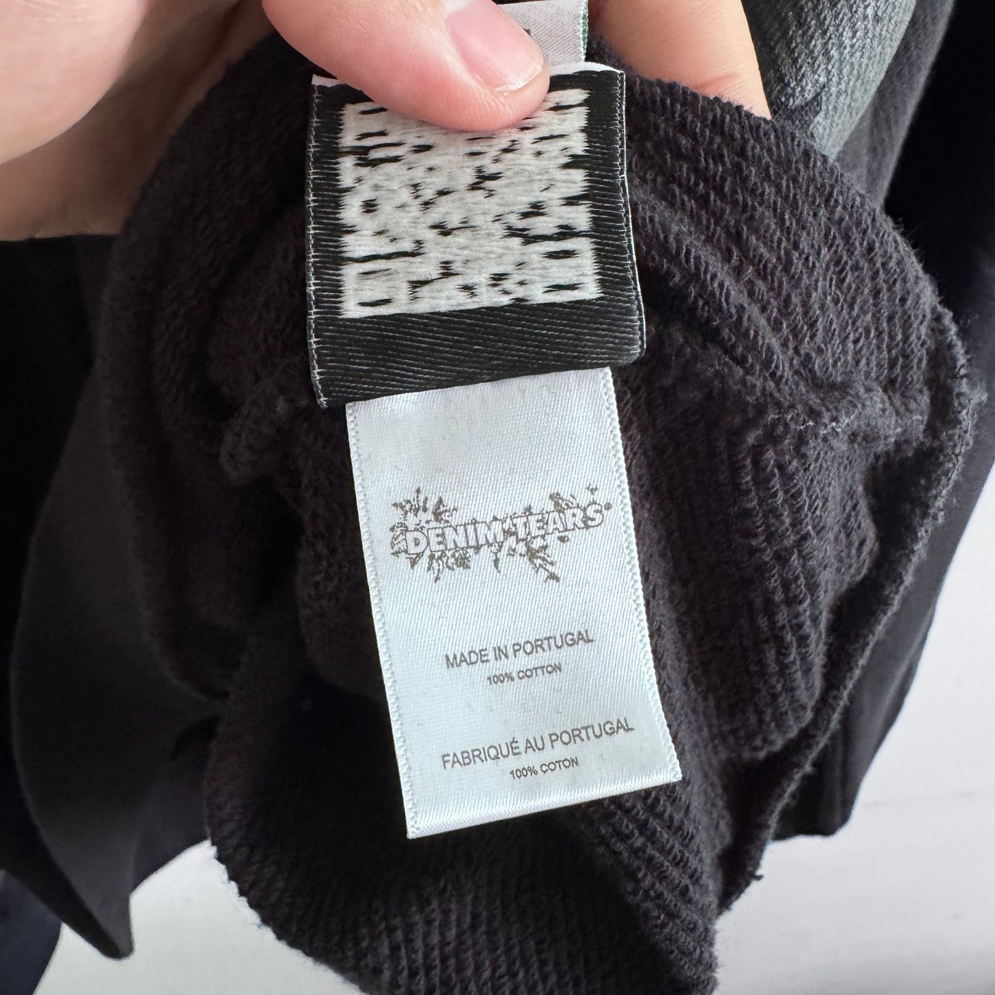 Denim Tears Black Monochrome Hooded Sweatshirt
