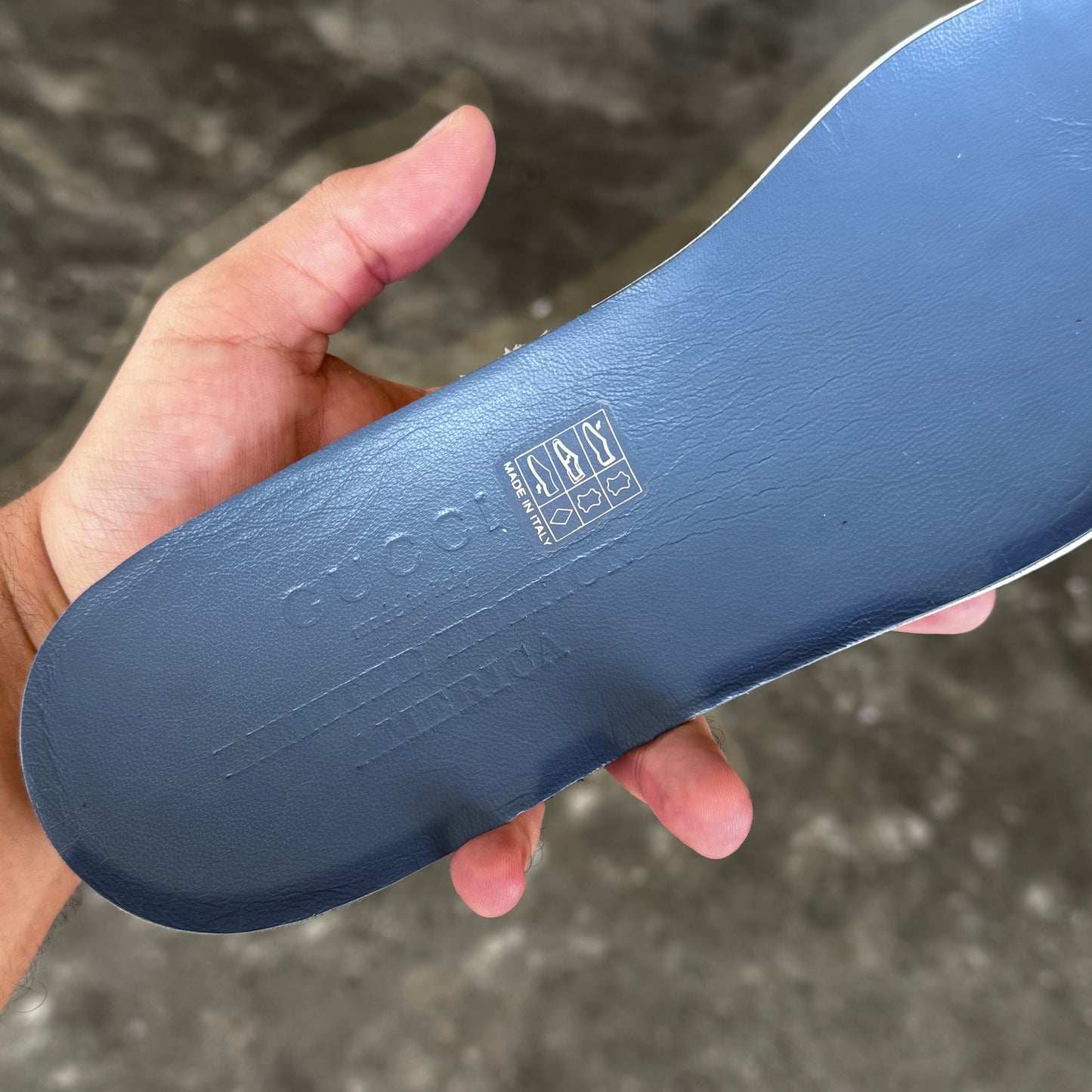 Gucci Limited Edition America Blue Suede Sneakers