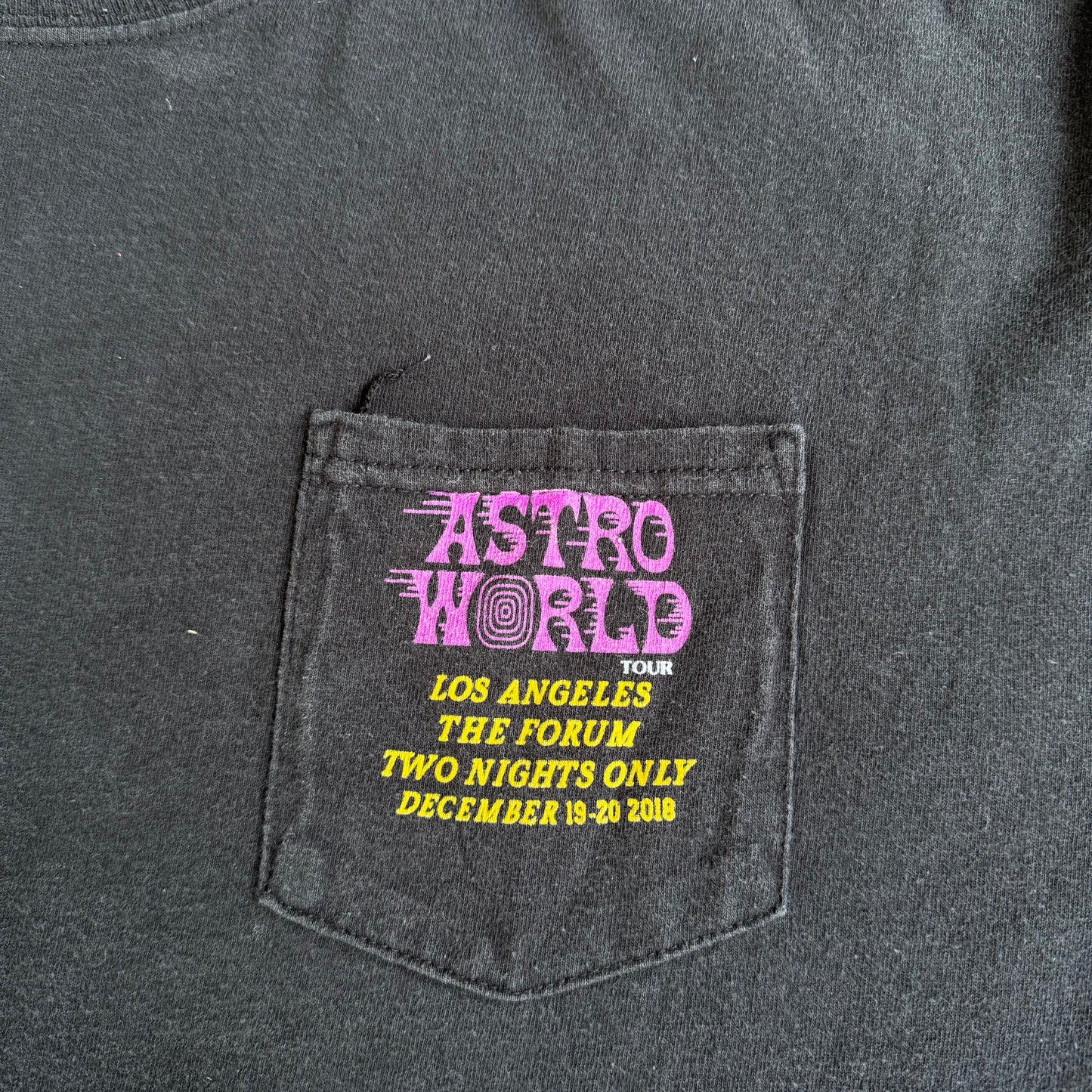 2018 Travis Scott Astroworld Live At The Forum “Two Nights Only” Black Longsleeve
