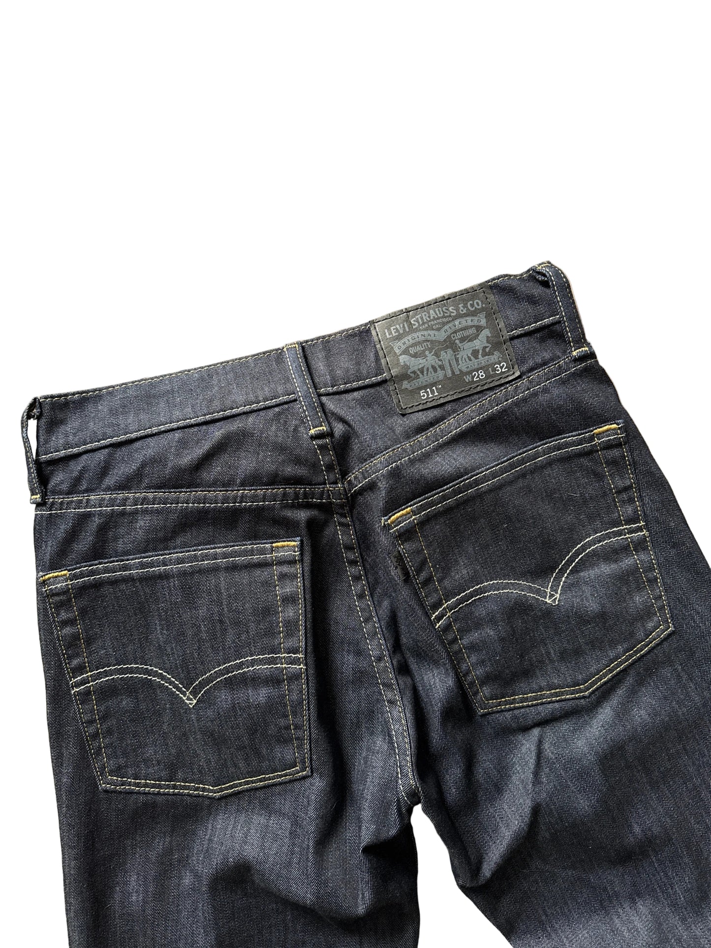 Levis 511 Black Label Tag Black Denim Jeans