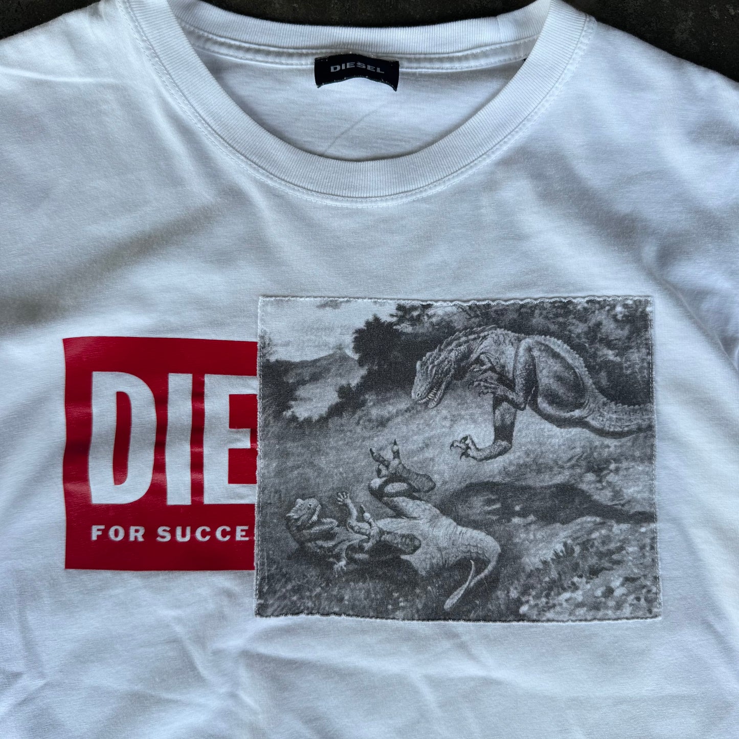 Diesel T-Rexx Logo White Tee
