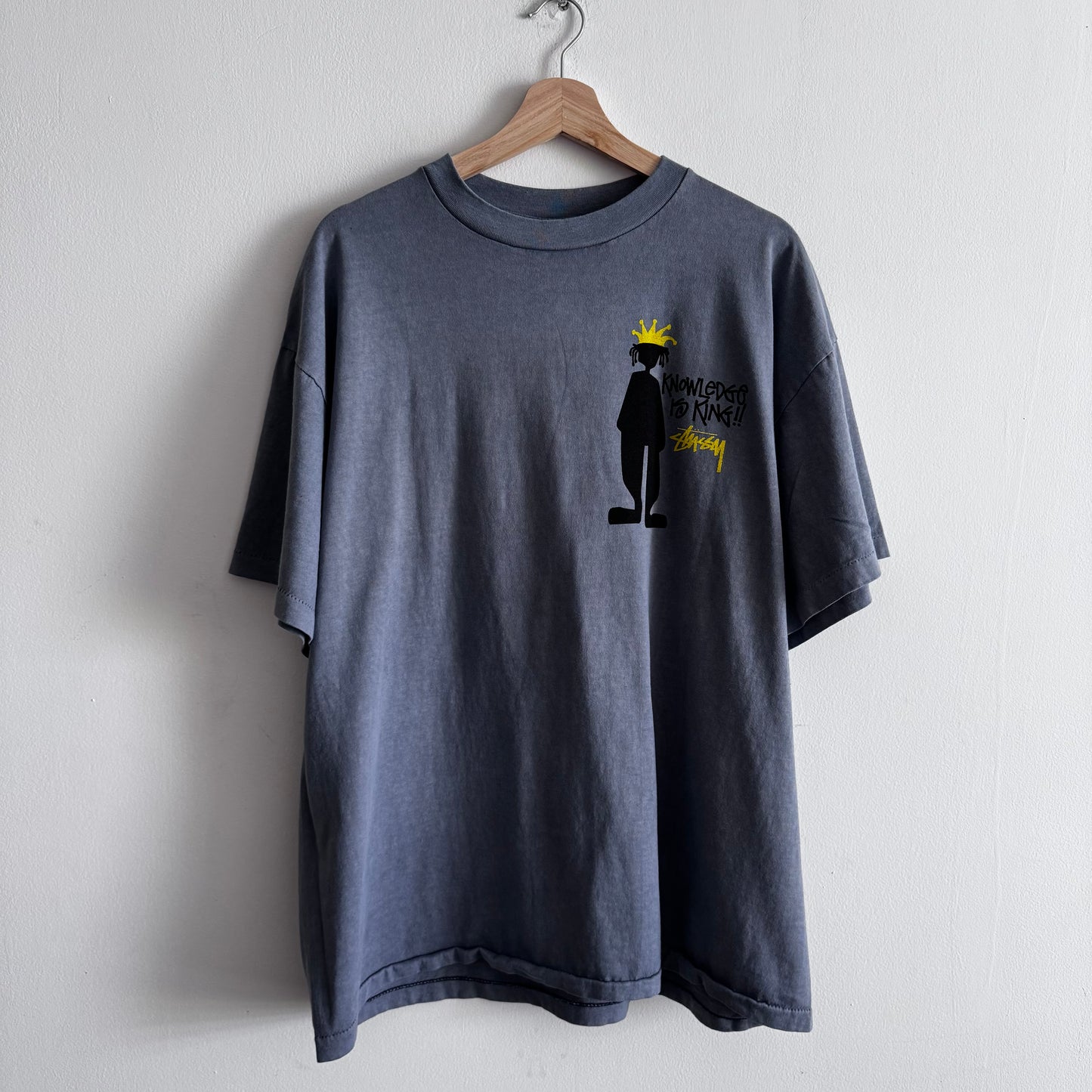 Vintage Stüssy Knowledge Is King Navy Tee