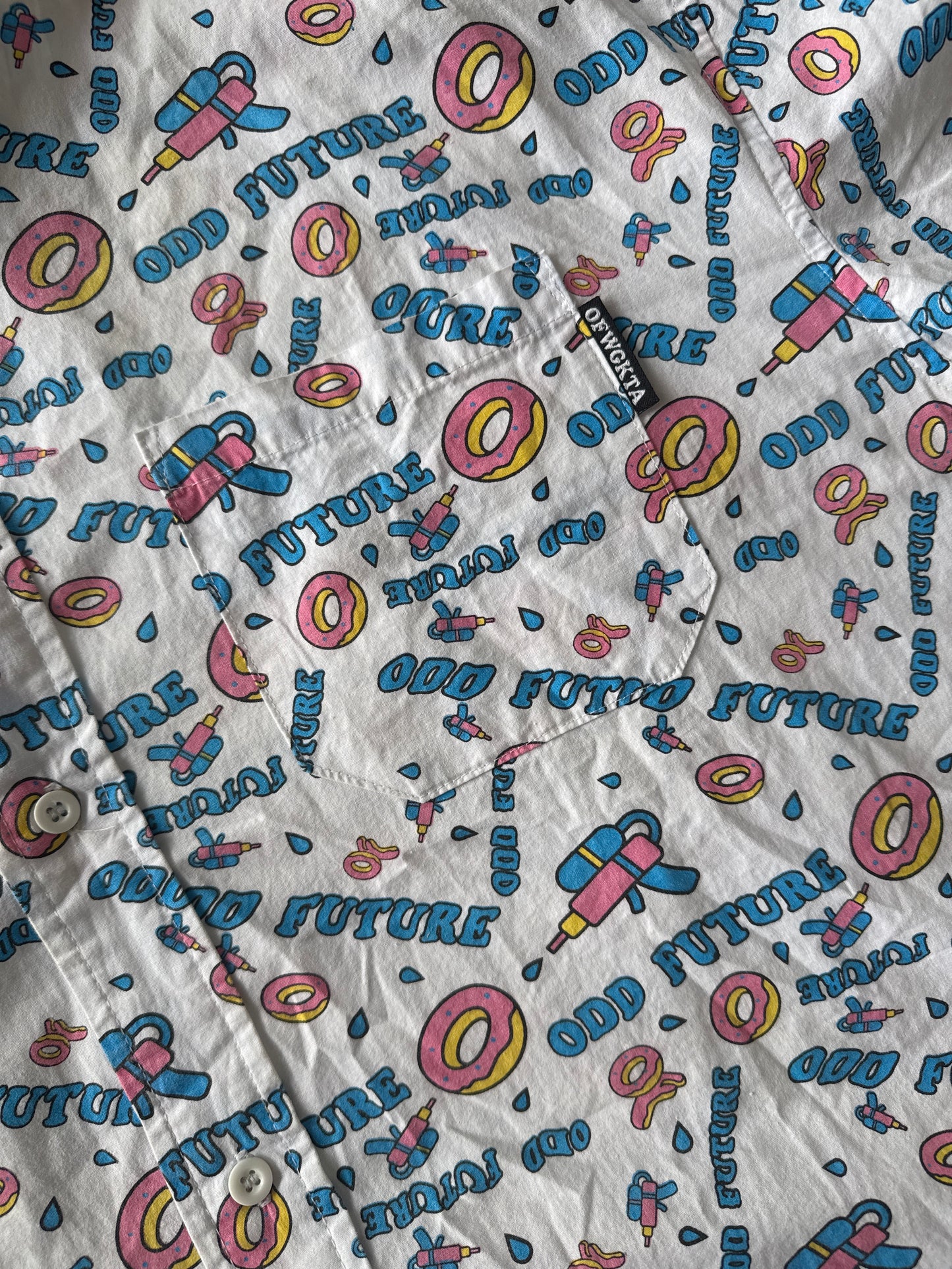 2010s Odd Future OFWGKTA Donut Logo Shirt