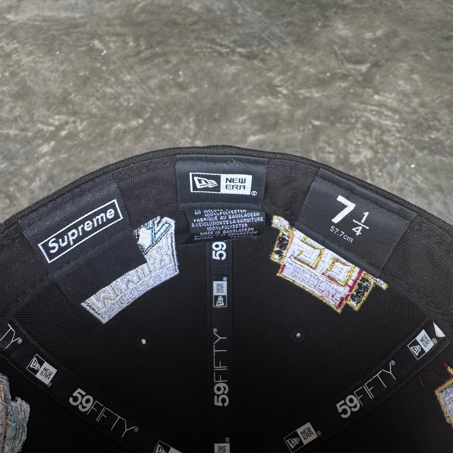 Supreme Championships Box Logo New Era Fitted Hat 7 1/4 Black