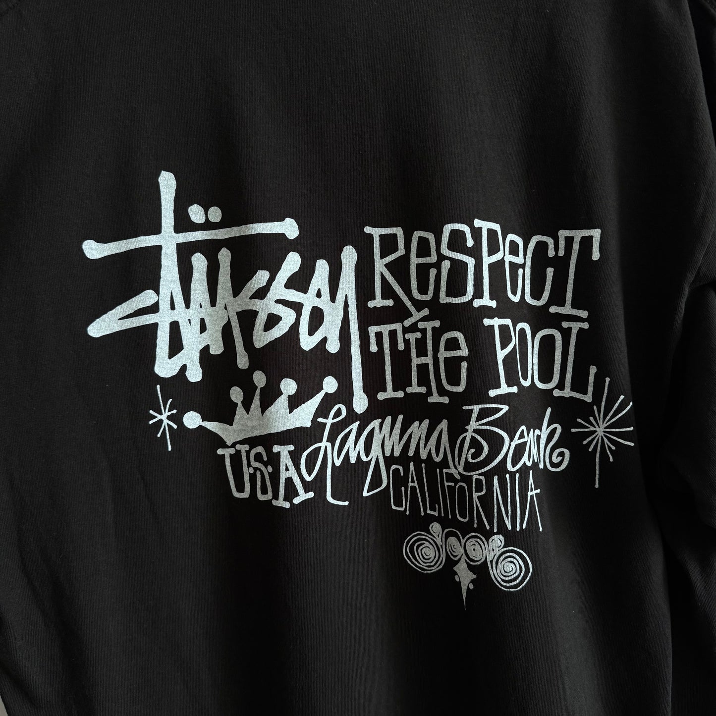 Stüssy Respect The Pool Black Tee