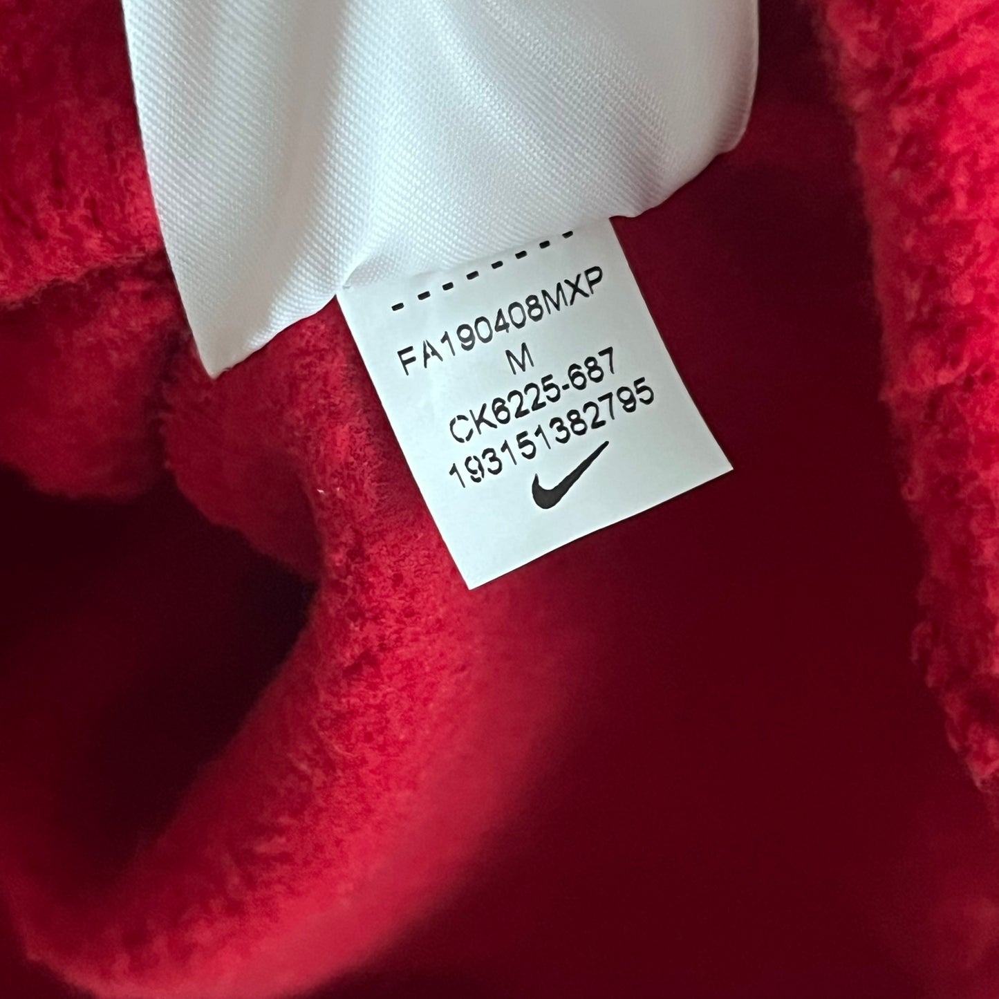 Supreme x Nike Appliqué Red Hoodie