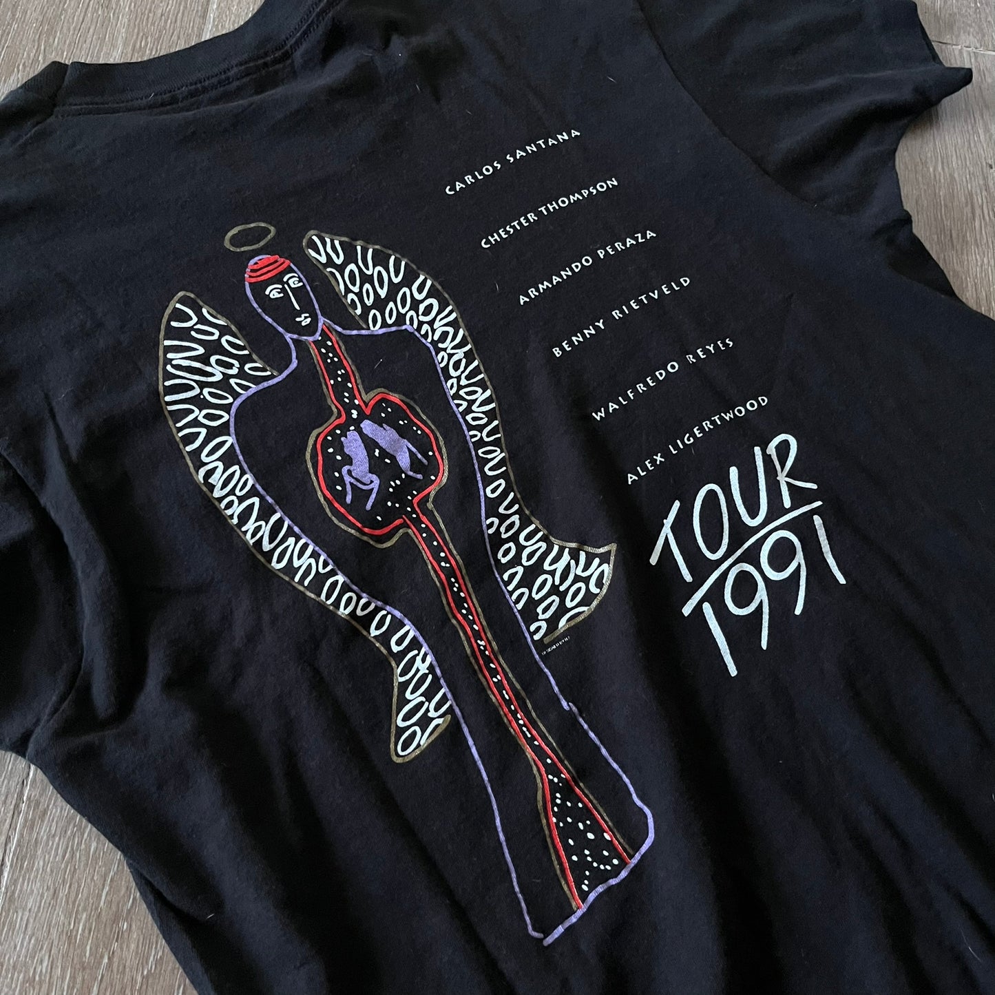 Vintage 1991 Carlos Santana Tour Promo Tee