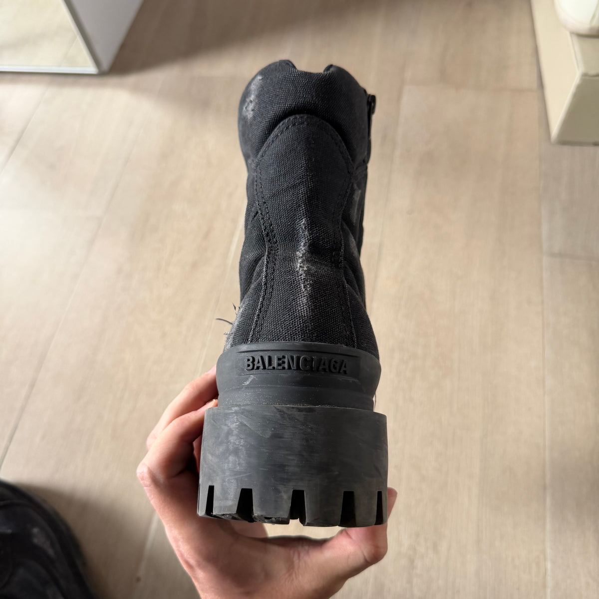 Balenciaga Strike Boots Black Canvas (43EU)