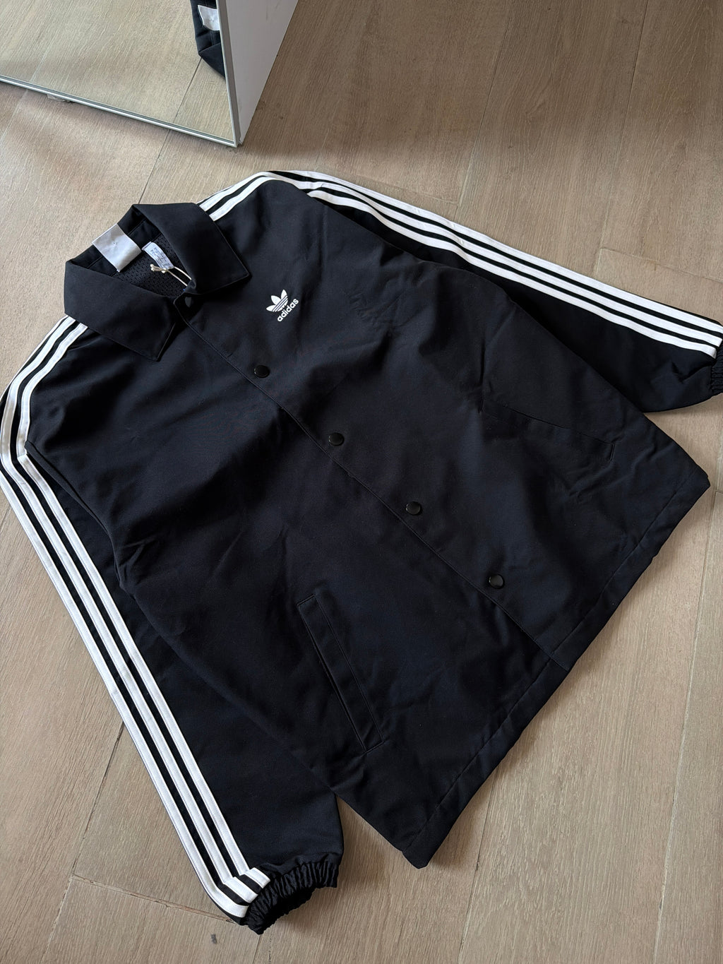 adidas Originals Coach Mesh Casual Jacket Black (L)