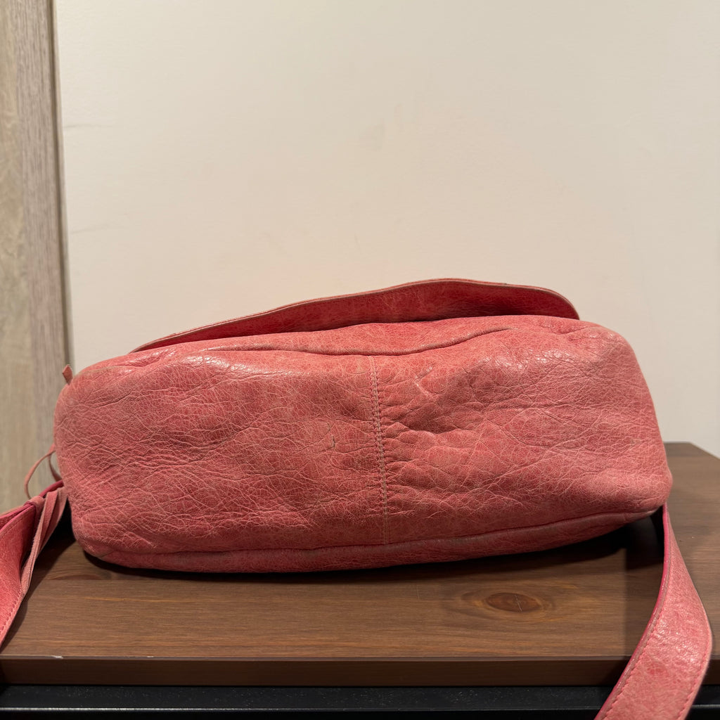 Balenciaga City Folk Messenger Bag Pink