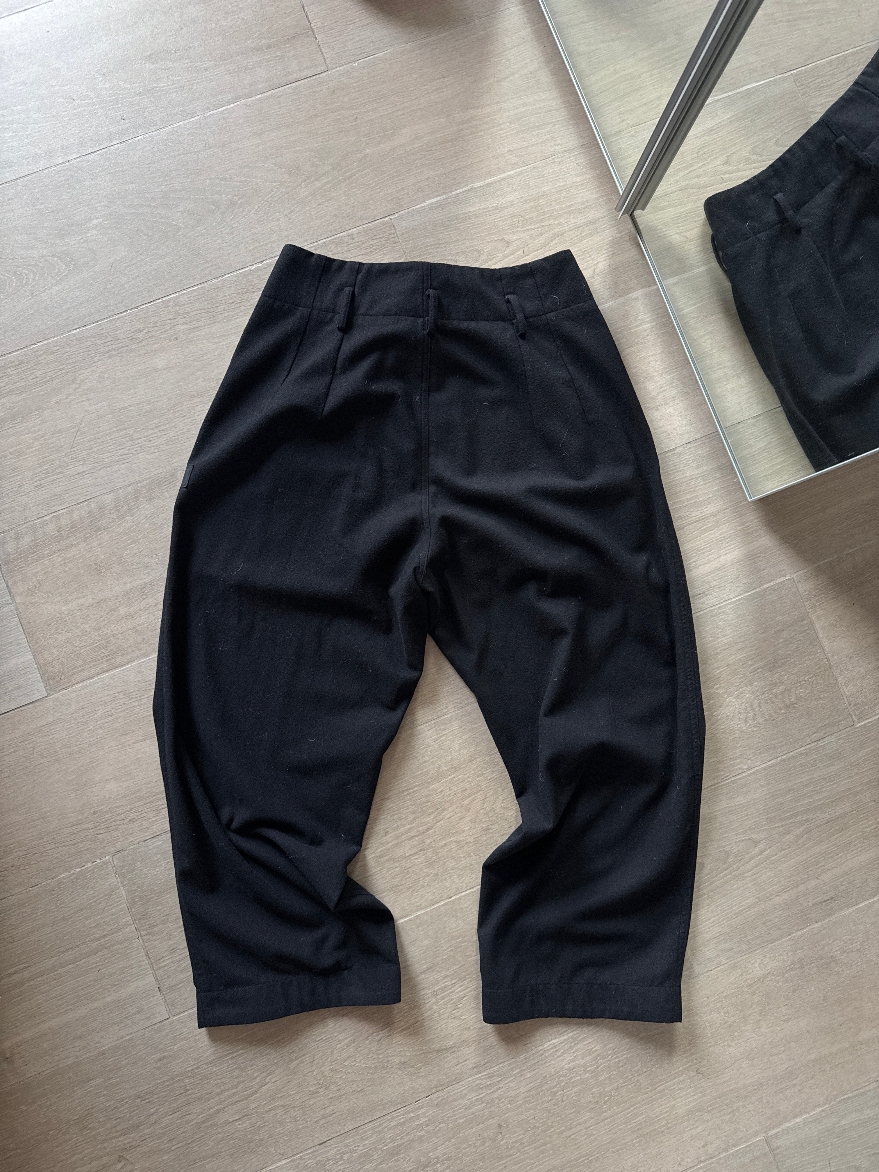 Y-3 Yohji Yamamoto Dress Wool Pants Black