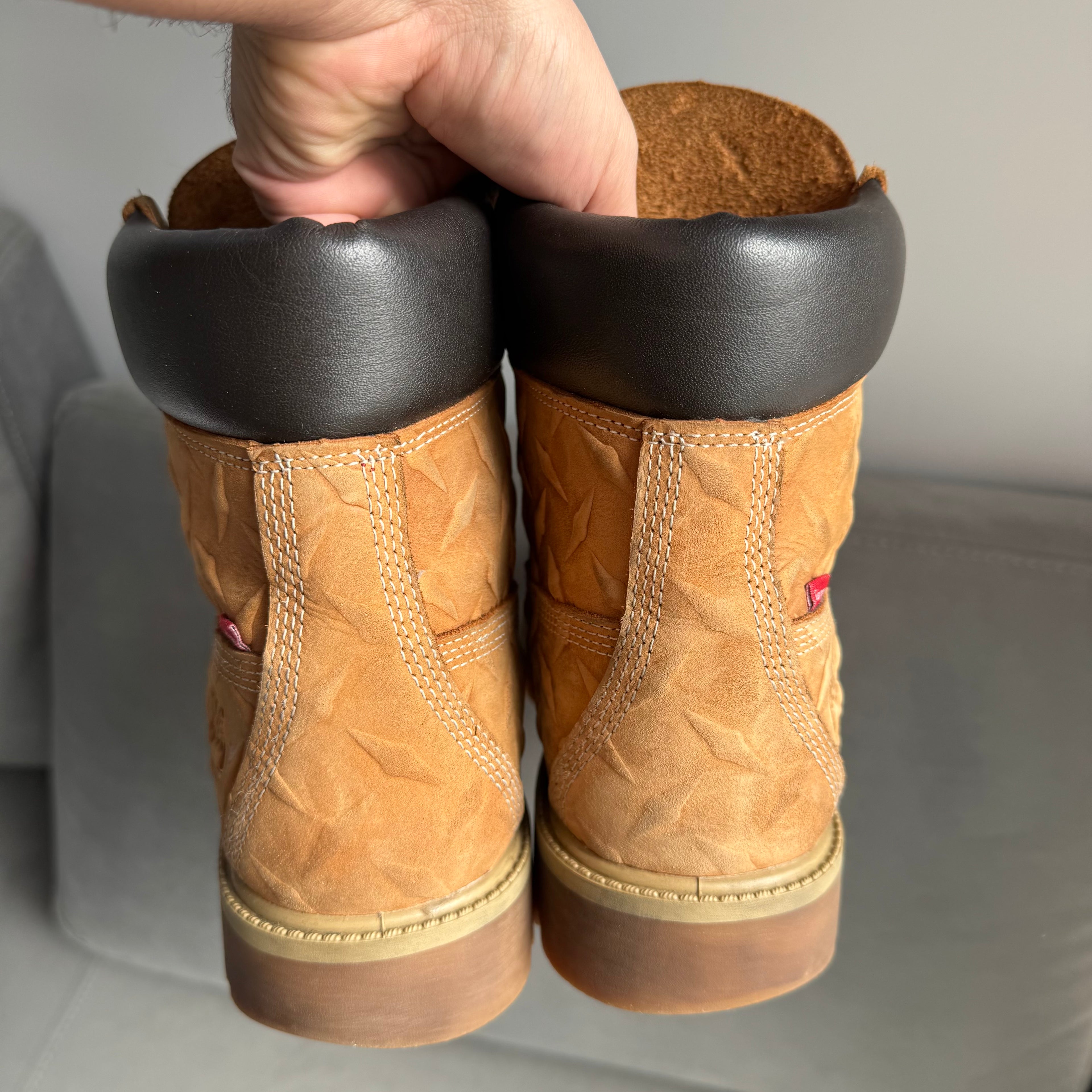 2023 Supreme x Timberland 6” Premium Waterproof Diamond Plate Boots Wheat