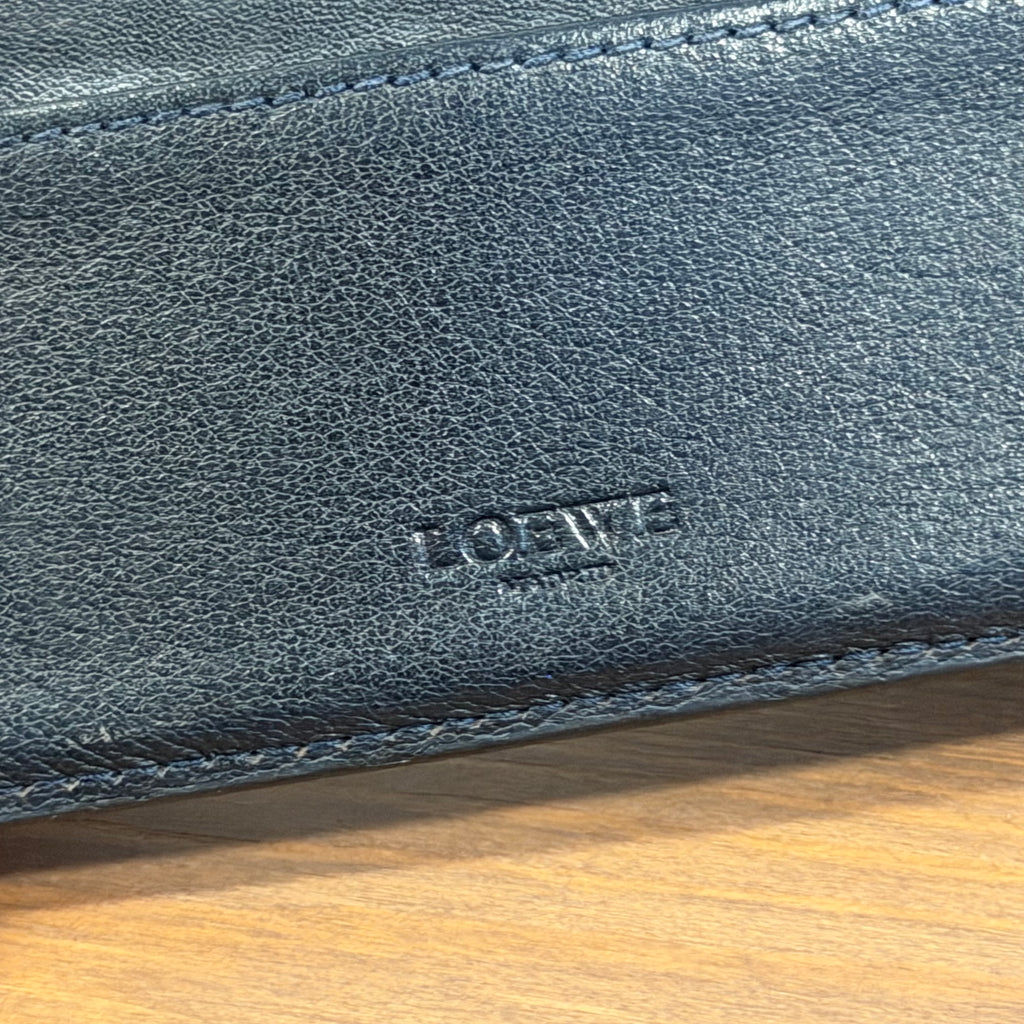 Loewe Monogram Bi Fold Wallet Black