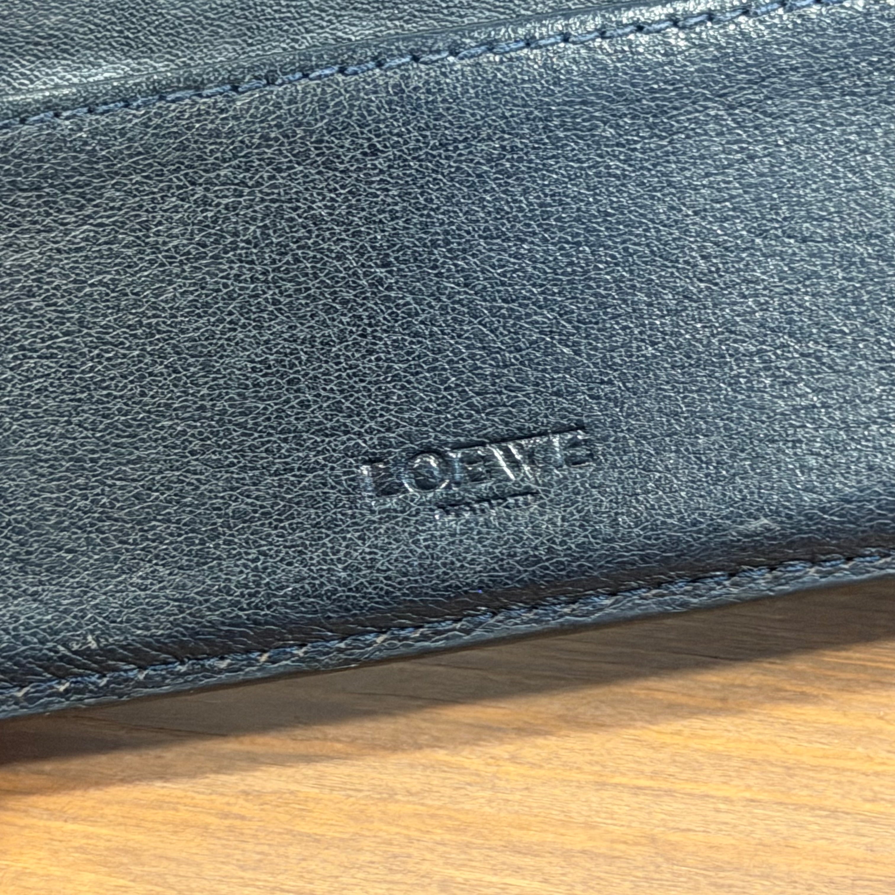Loewe Monogram Bi Fold Wallet Black