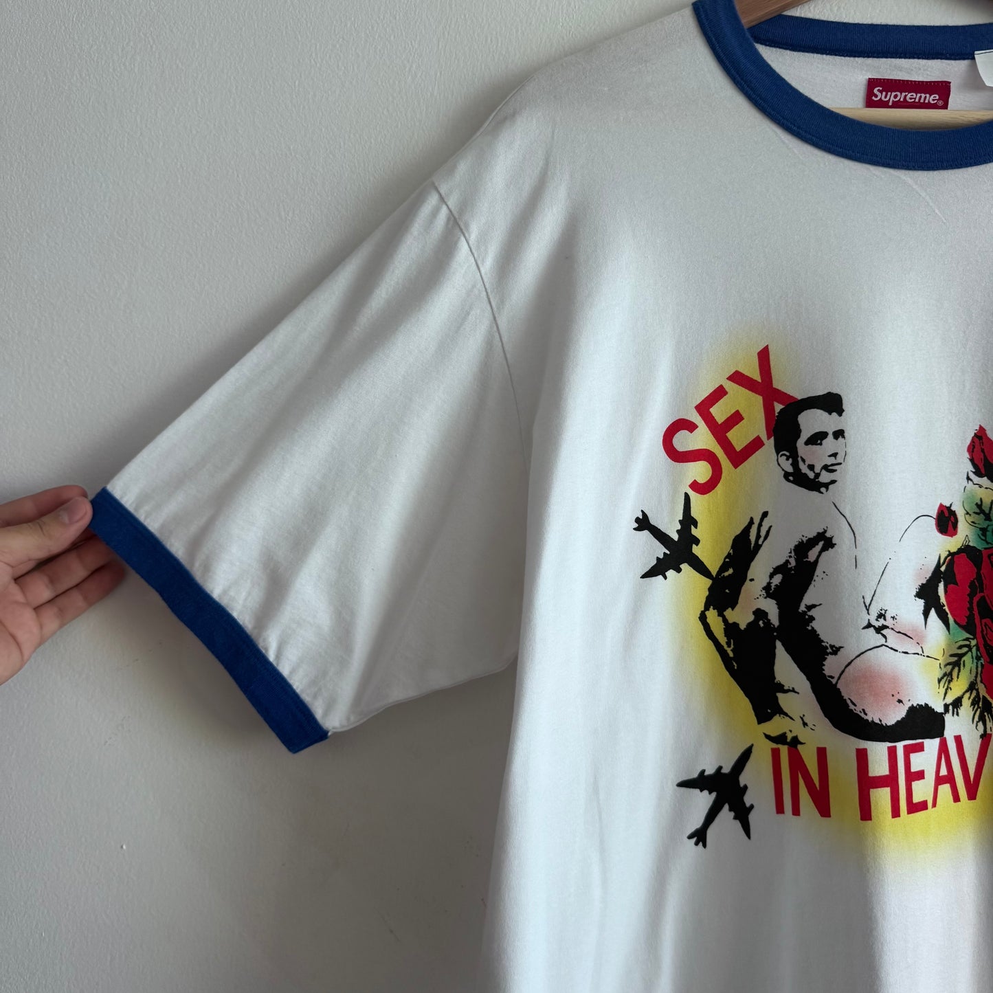Supreme Sex In Heaven White Ringer Tee