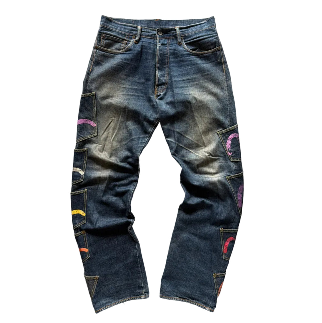 Evisu Paris Exclusive Multipacket Indigo Jeans