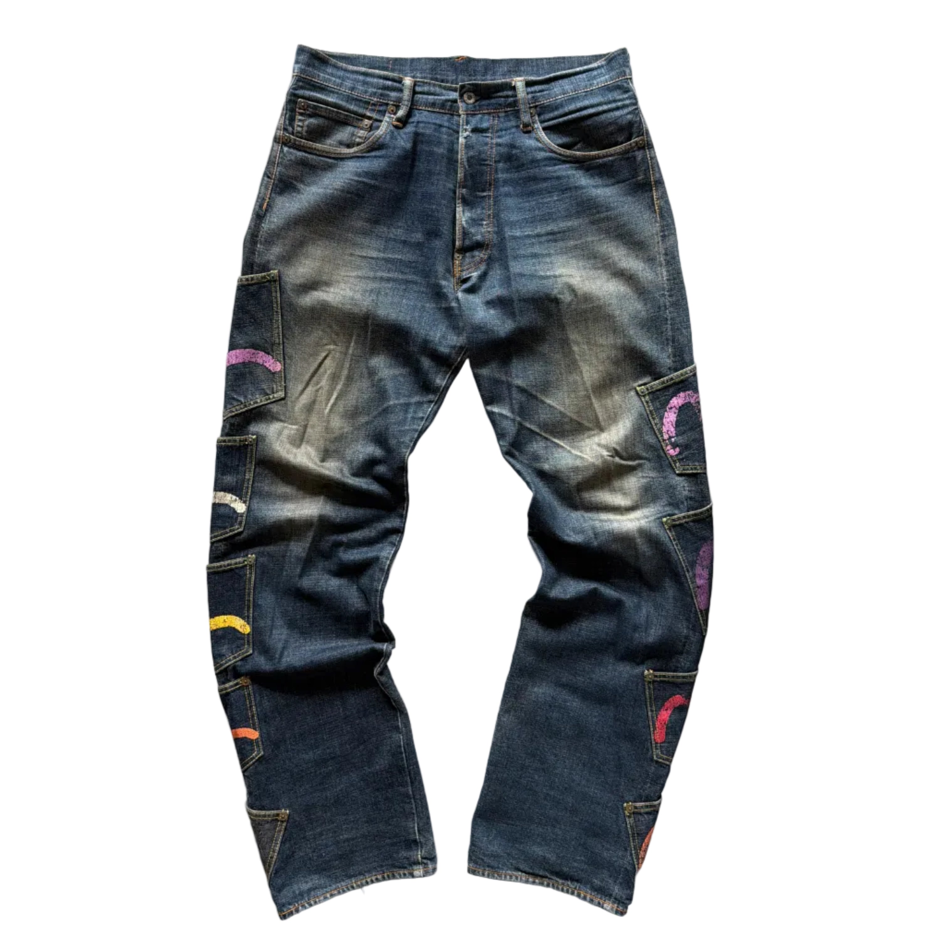 Evisu Paris Exclusive Multipacket Indigo Jeans