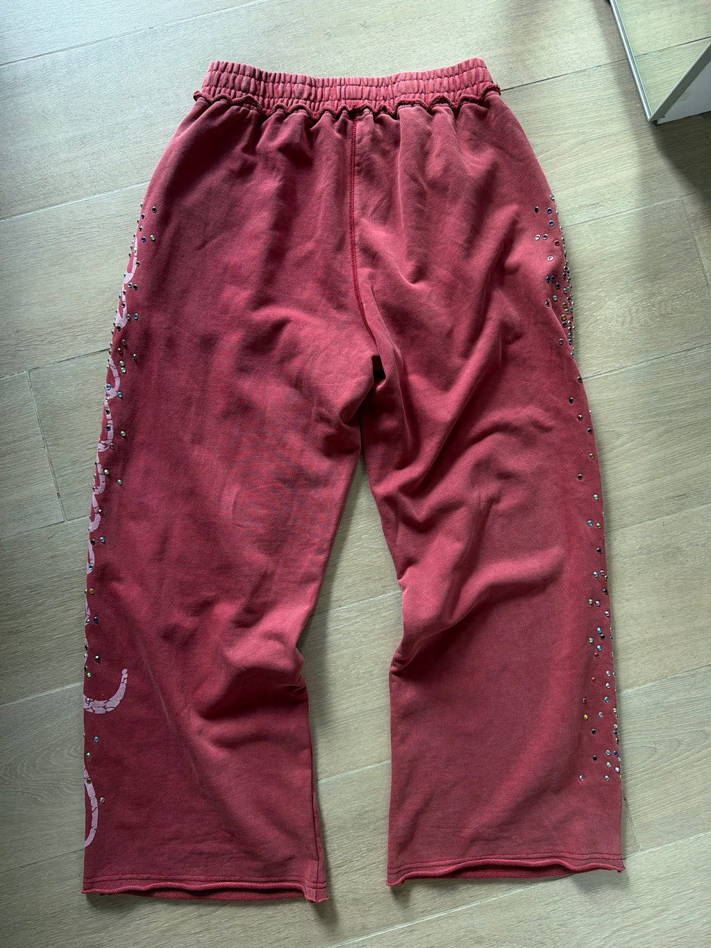 Jaded London Hardcore Jewel Monster Sweatpants Burgundy (S)