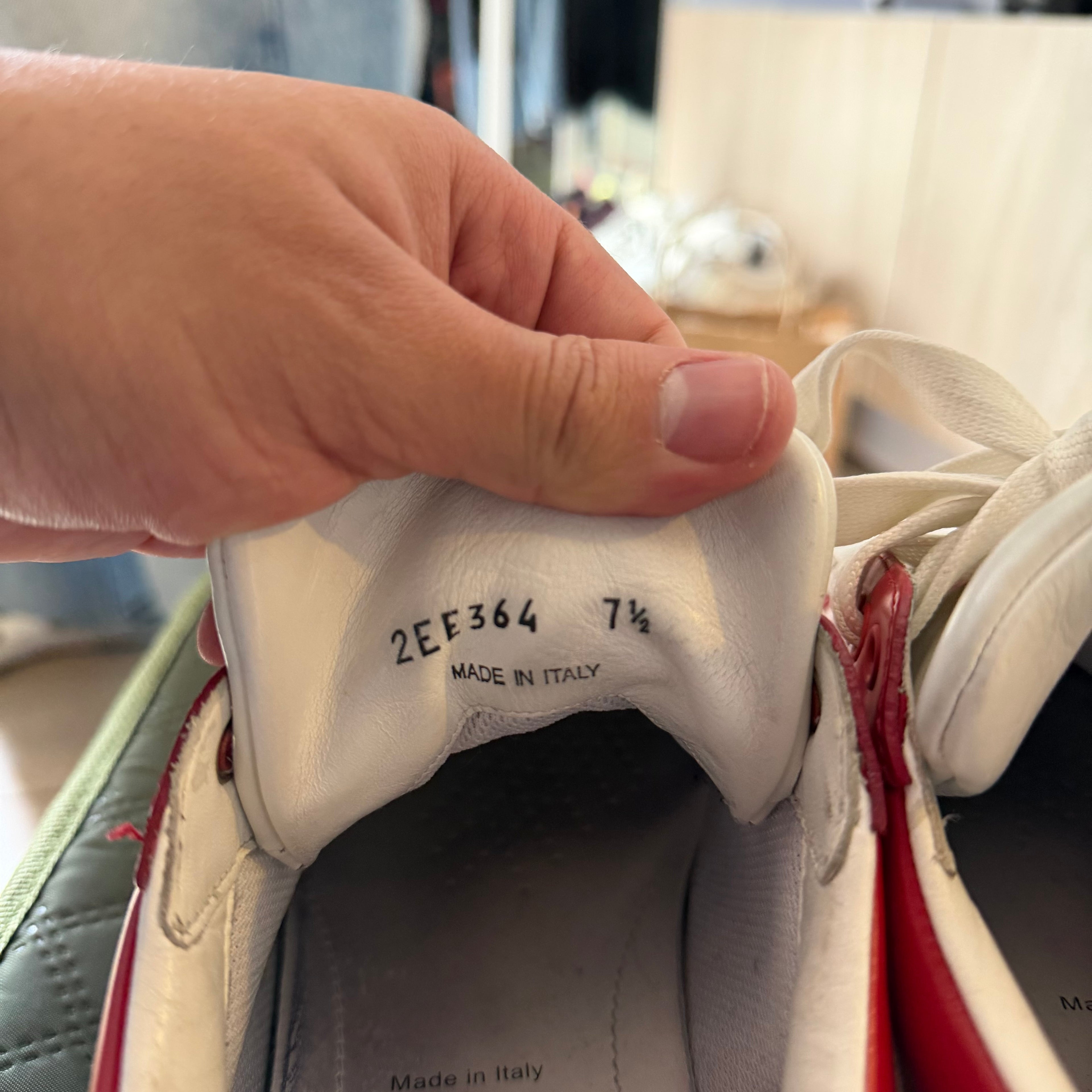 Prada Downtown Leather Sneakers Red