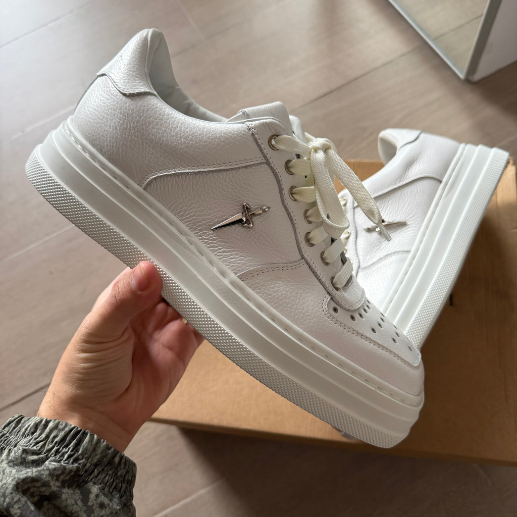 Cesare Paciotti Square Sneakers Triple White