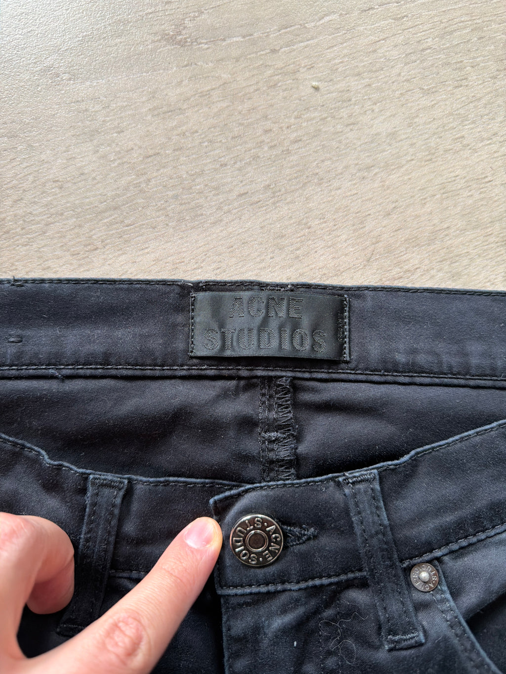 Acne Studios Max Satin Black Pants