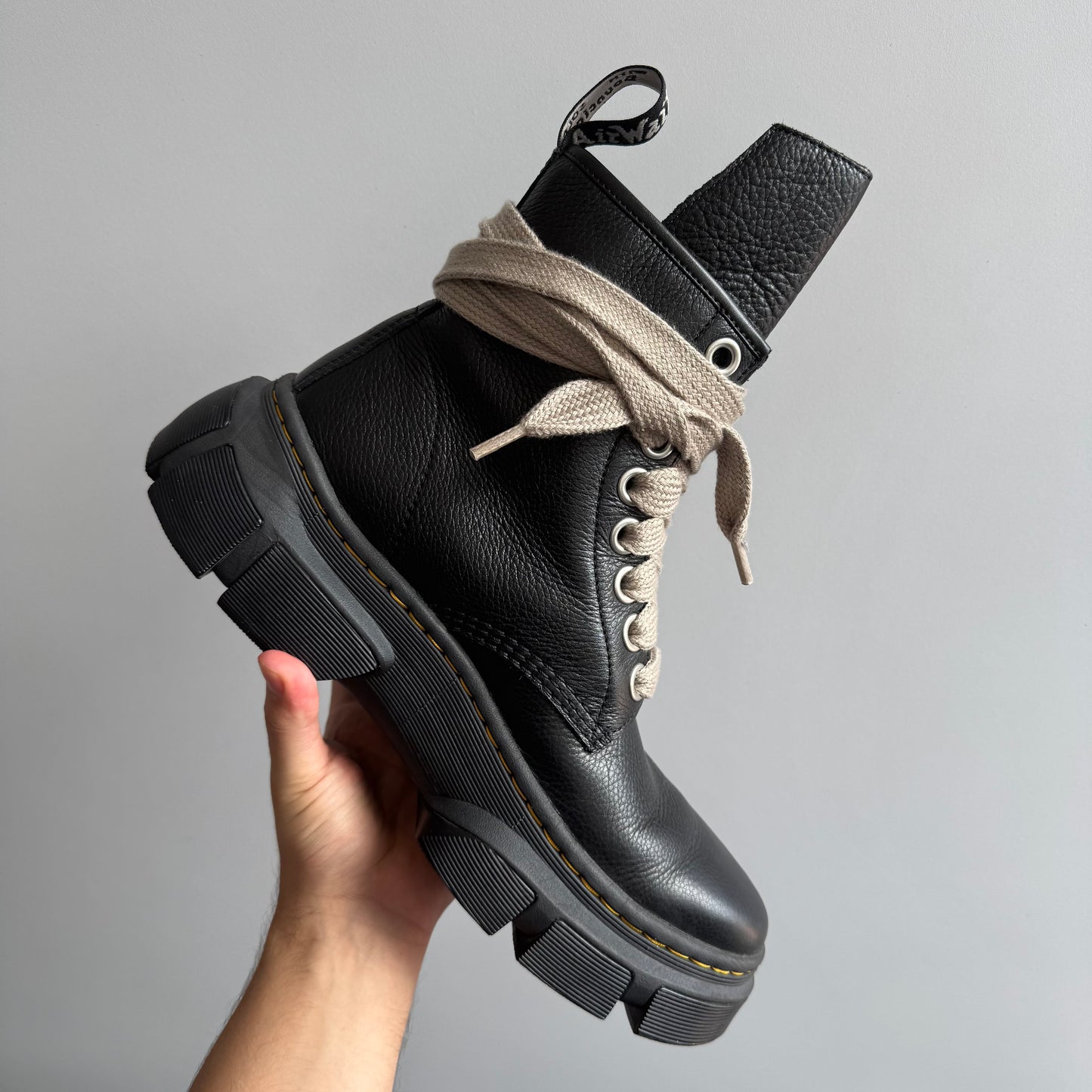 Rick Owens x Dr. Martens 1460 DMXL Jumbo Lace Zip Boot Black