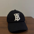 Burberry Monogram Motif Jersey Cotton Baseball Cap Black