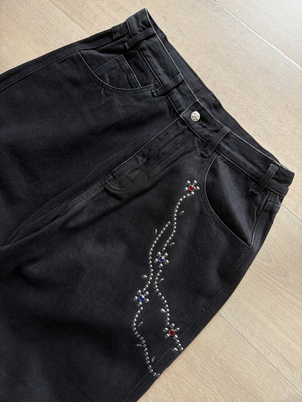VandyThePink Flower Stud Pants Black (M)
