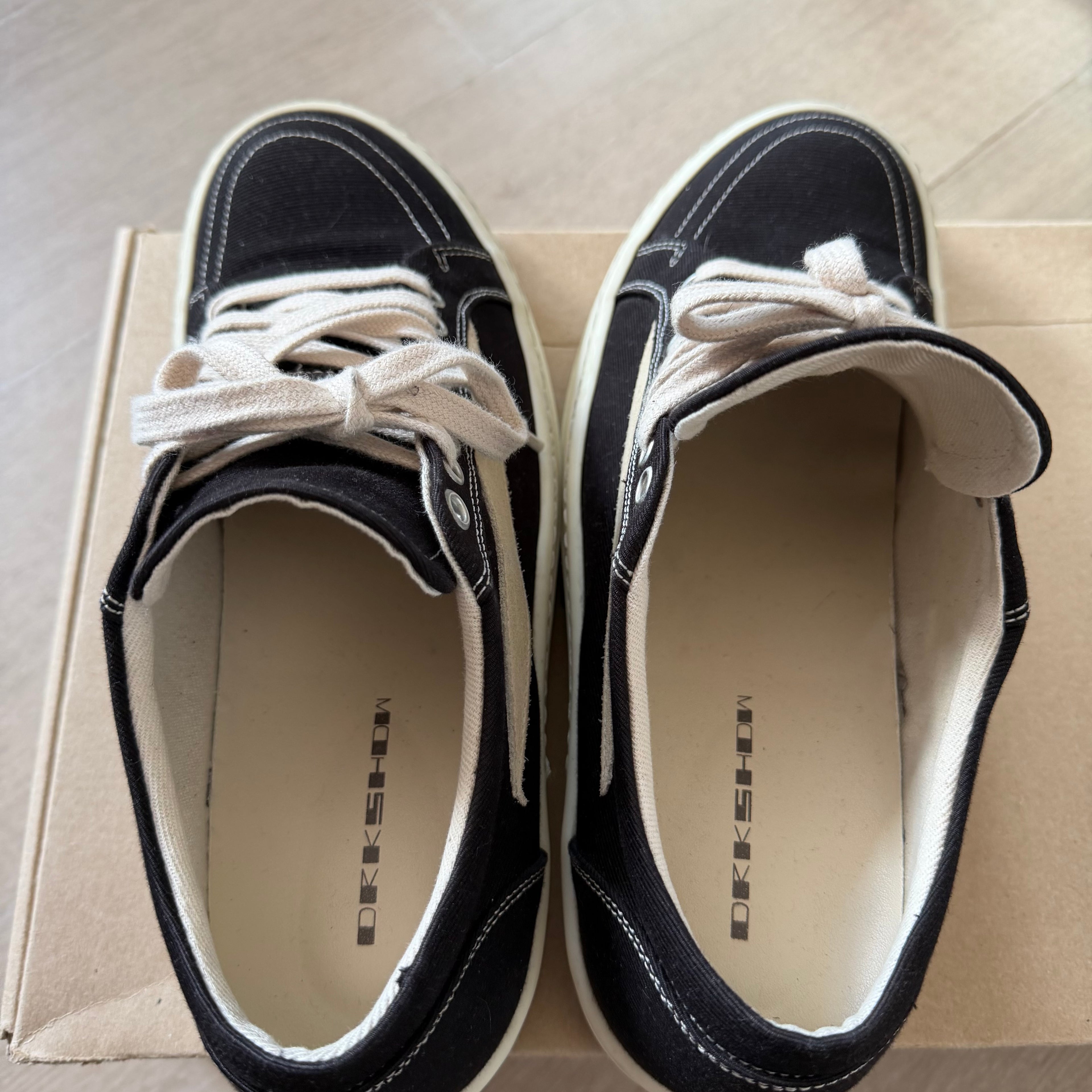 Rick Owens DRKSHDW Lido Vintage Low Sneaker Milk (Rick Vans)