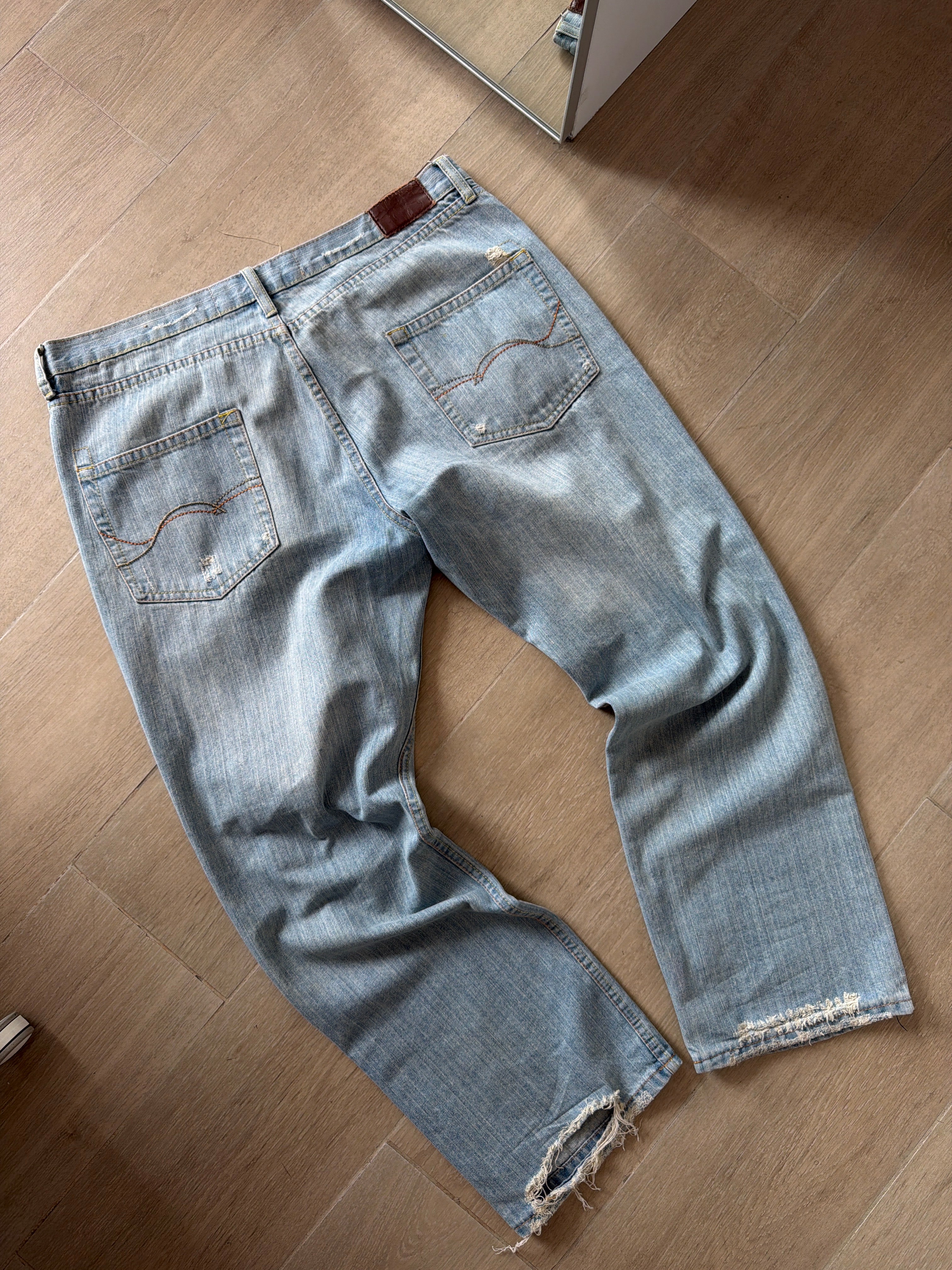 1990s Redsnap Denim Trashed Jeans