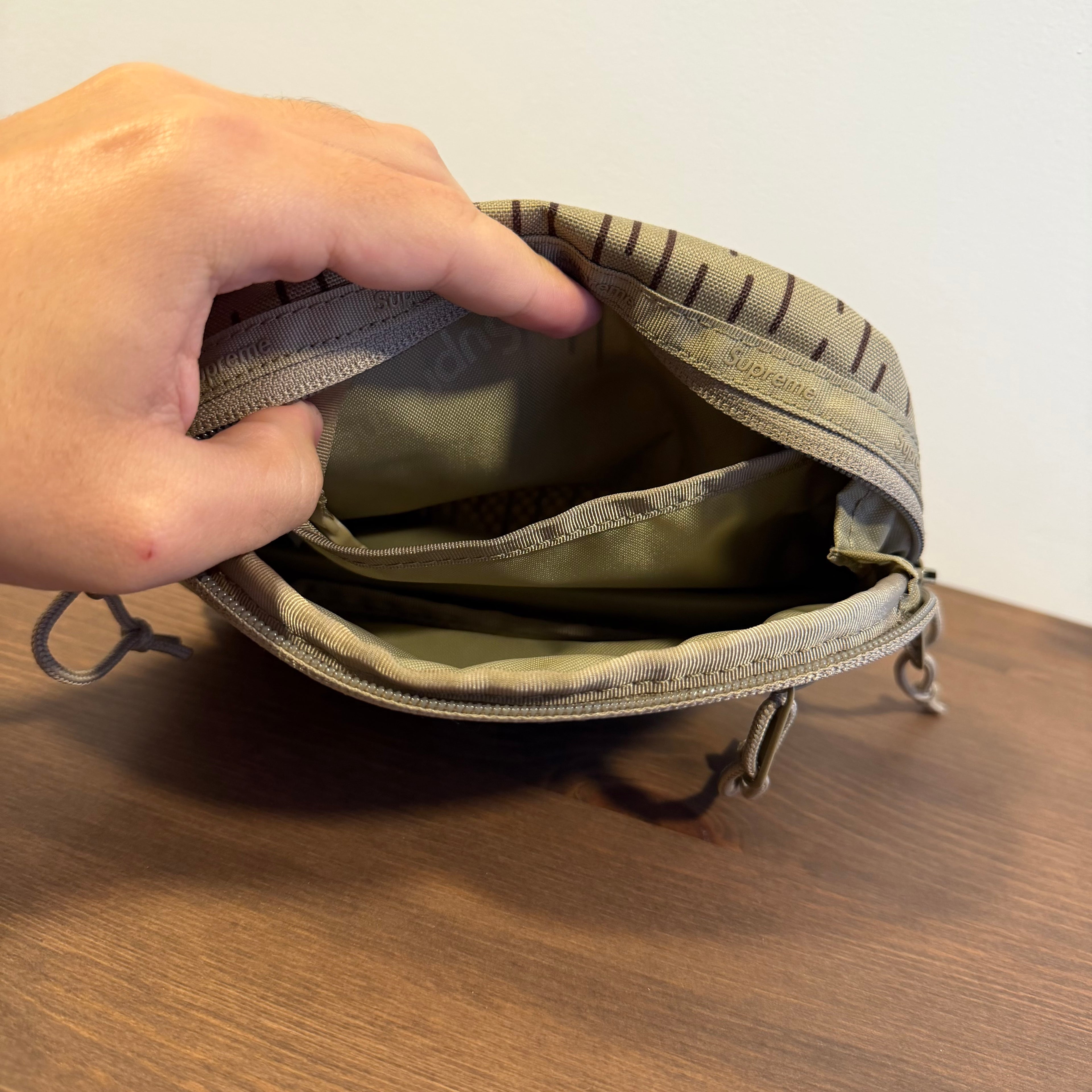 Supreme Mini Side Bag “Tan Raindrop”