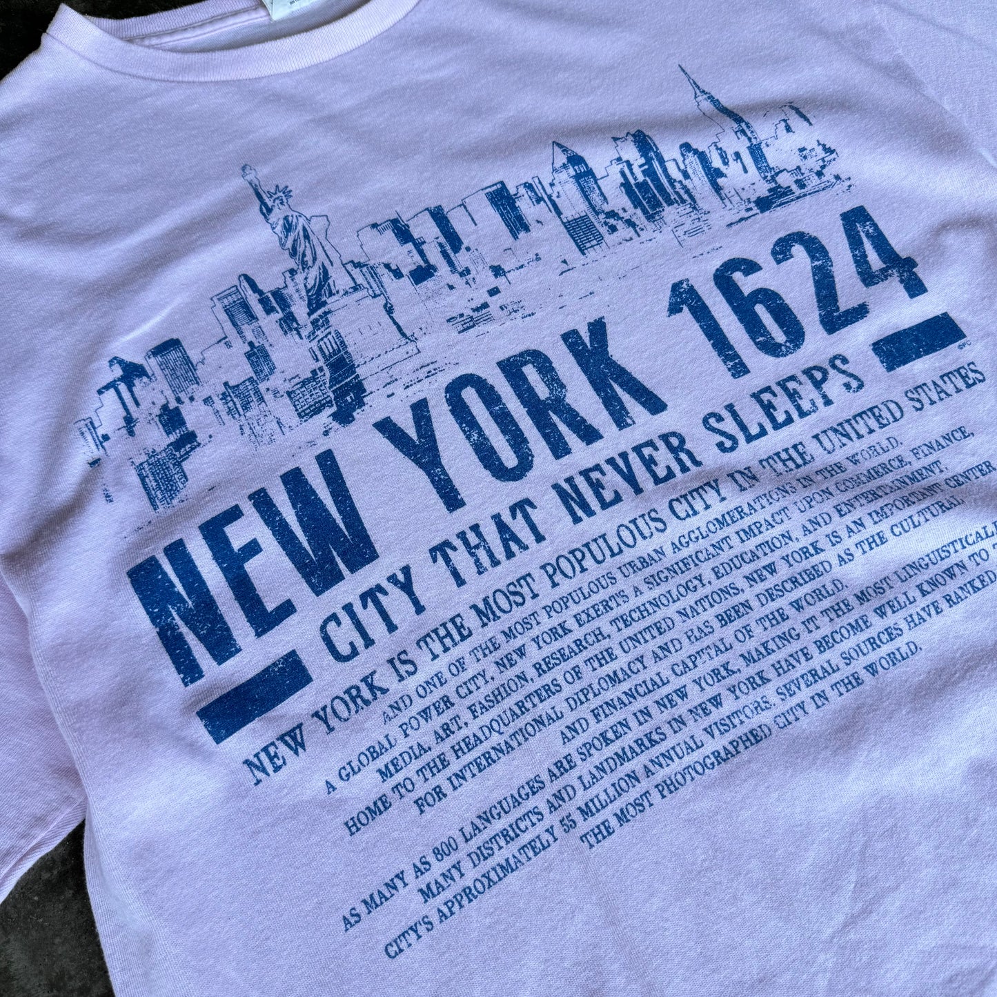 Vintage 90s New York 1624 Pink Tee