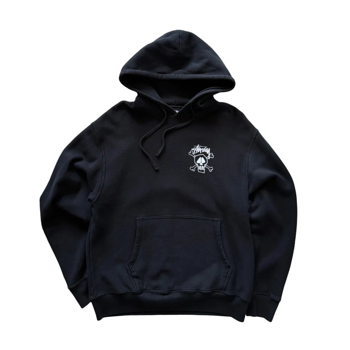 Stüssy Skull & Bones Pigment Dyed Hoodie Black (M)