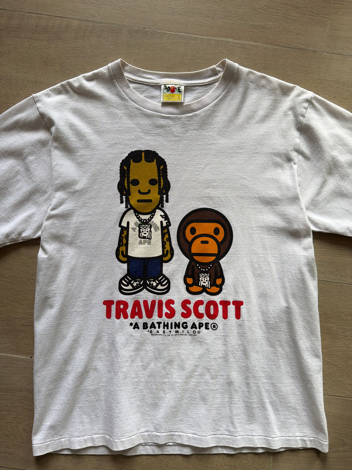 A Bathing Ape Complexcon Exclusive Travis Scott Baby Milo Tee White